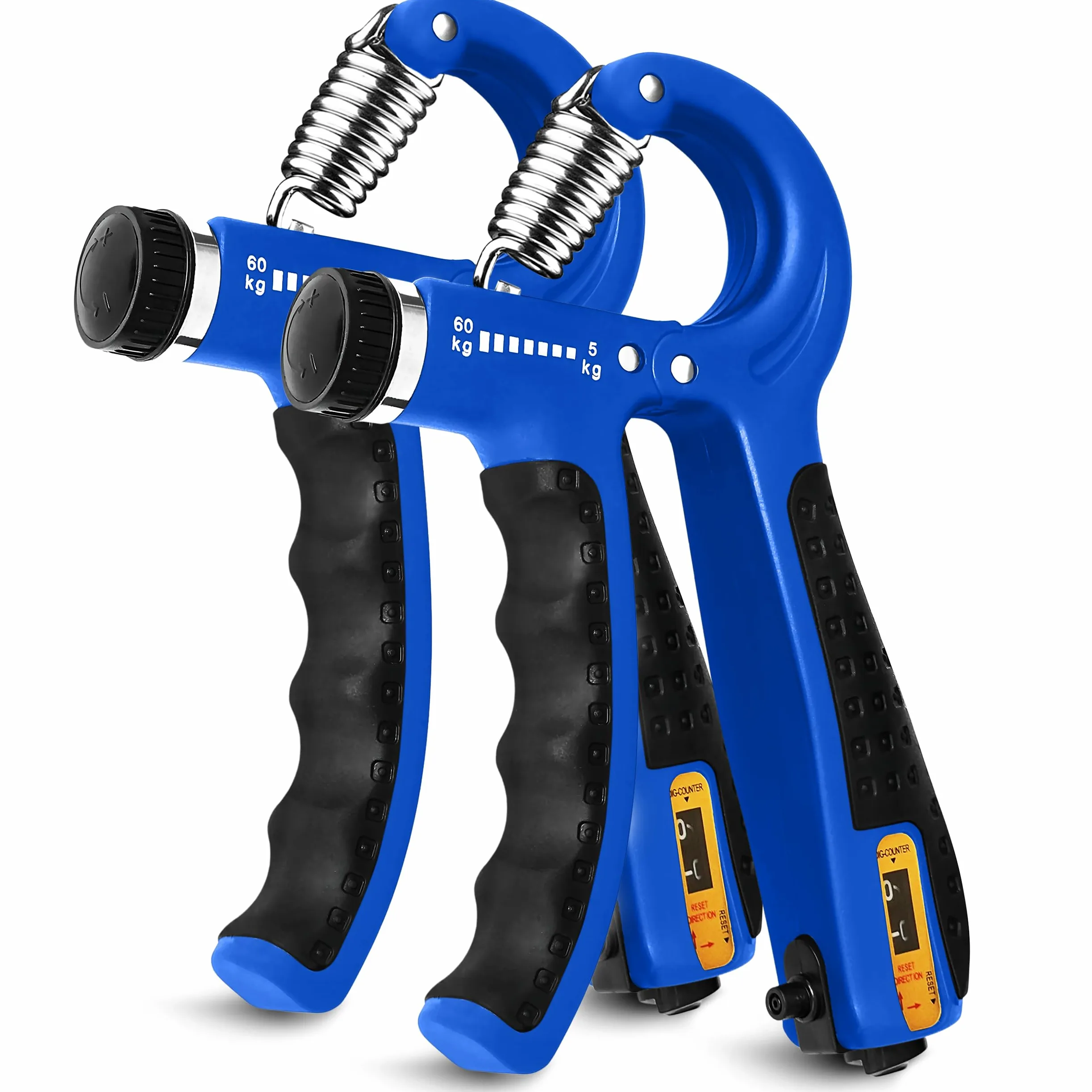 Entrenador fortalecedor de agarre de mano con resistencia ajustable de 4,5 a 59 kg, ejercitador de fuerza de agarre de mano para construcción muscular, recuperación de lesiones y terapia para aliviar