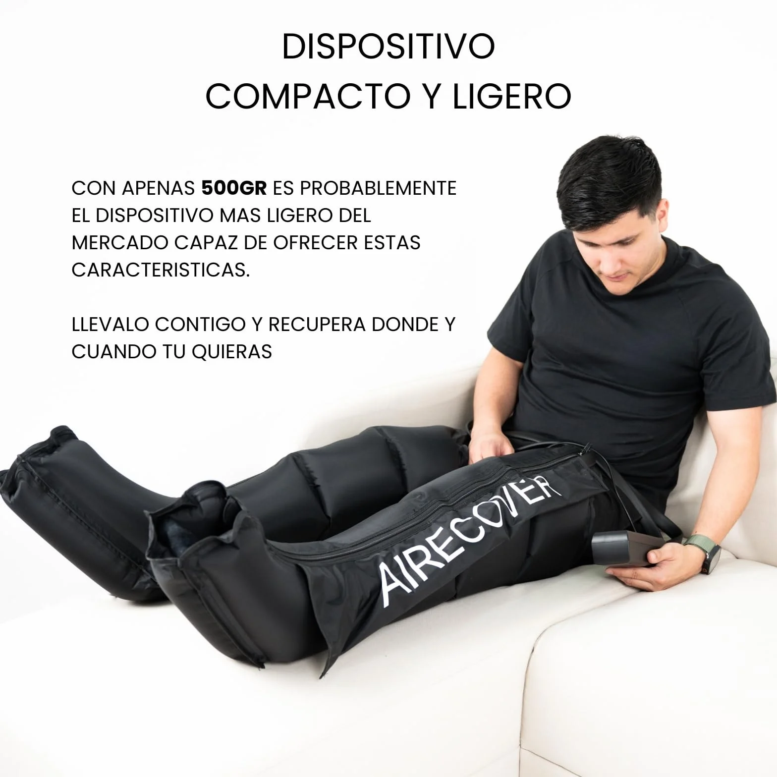 Presoterapia para Casa, Masajeador de Piernas y Pies Cansados, Mejora Circulación Recuperación Muscular Drenaje Linfático Portátil (M:170-182 CM)