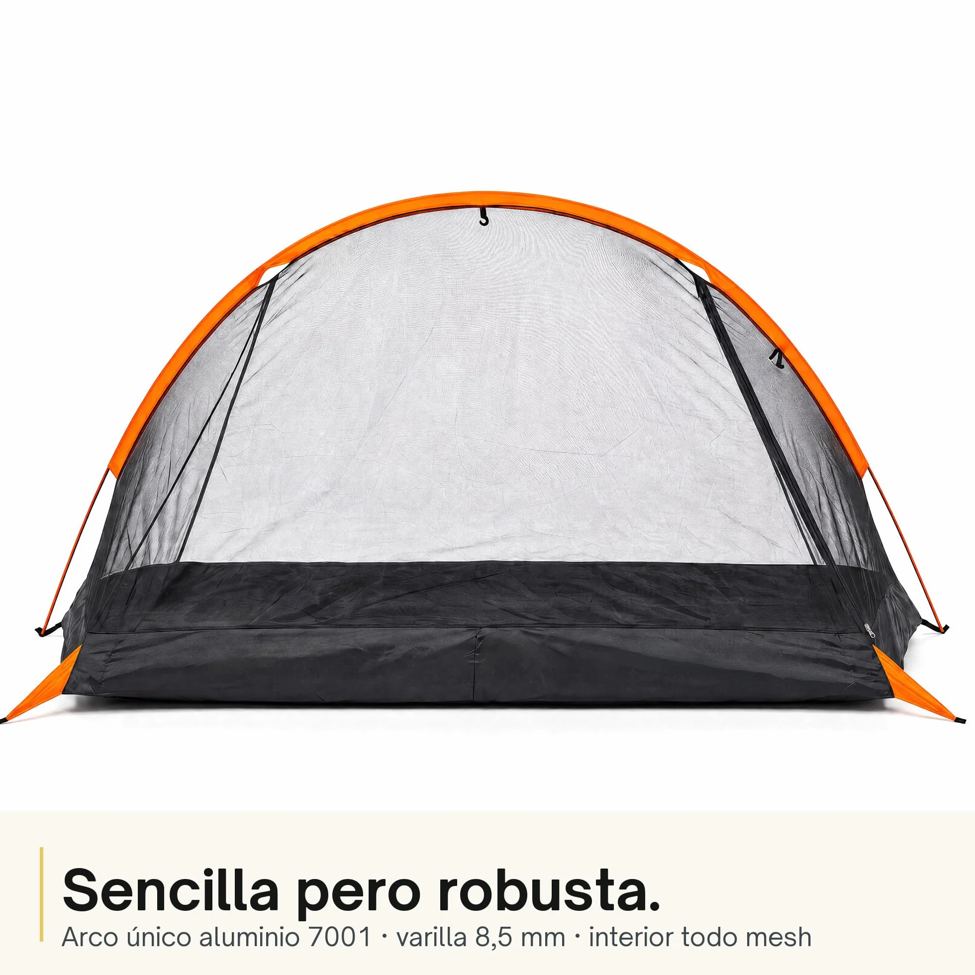 Trinordic Tienda Ligera 1-2 Personas – Tunnel Arco Único, 1,7 kg Peso Mínimo, 3000 mm Columna de Agua, Verde Oliva