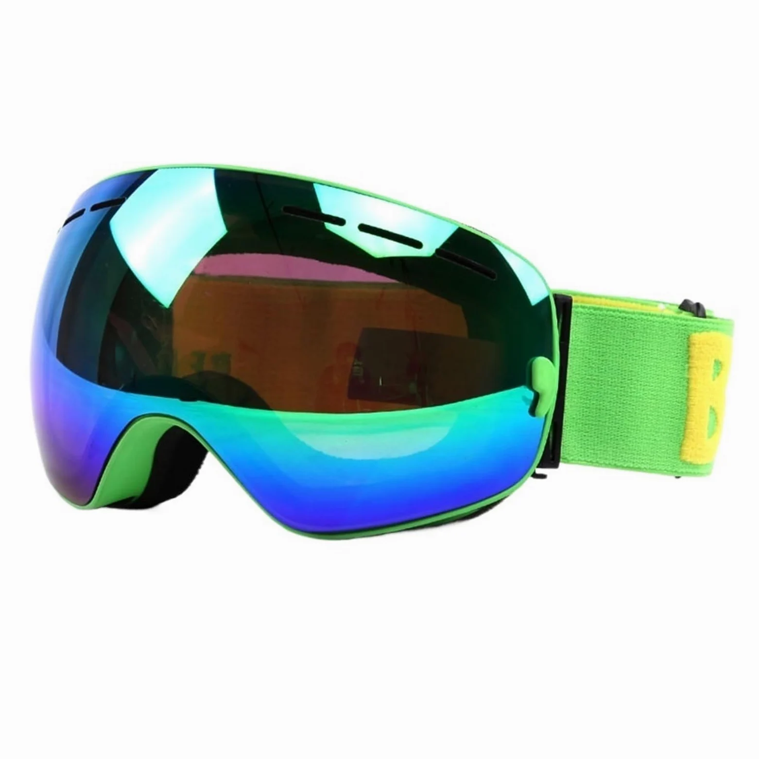 Gafas de esquí Gafas de esquí de doble capa UV400 - Gafas de esquí antiniebla esféricas con espejo para hombre y mujer Gafas de nieve 3100 + Estuche para lentes Gafas para exteriores (Color: Mar