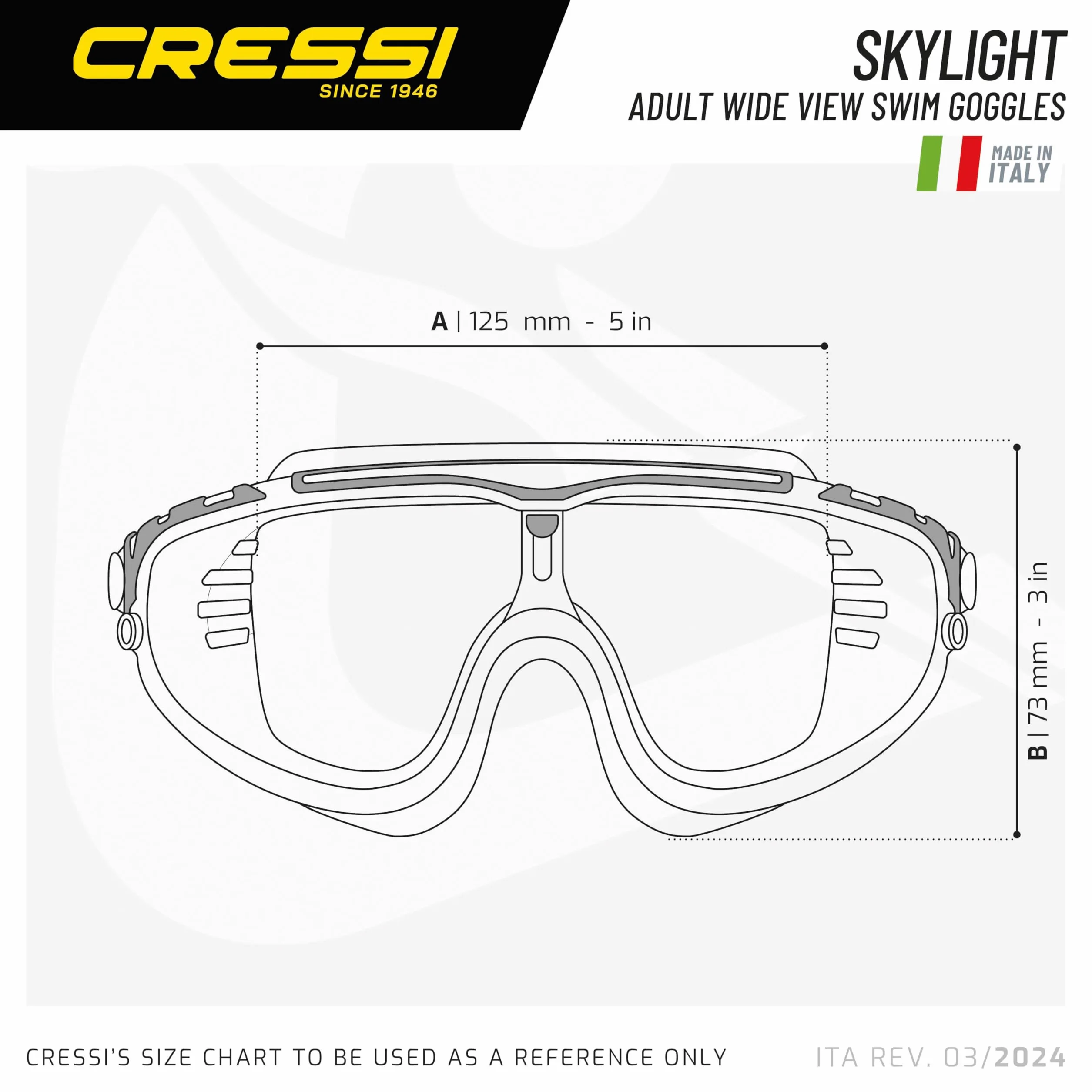 Cressi Skylight, clear-black/blue, clear lens