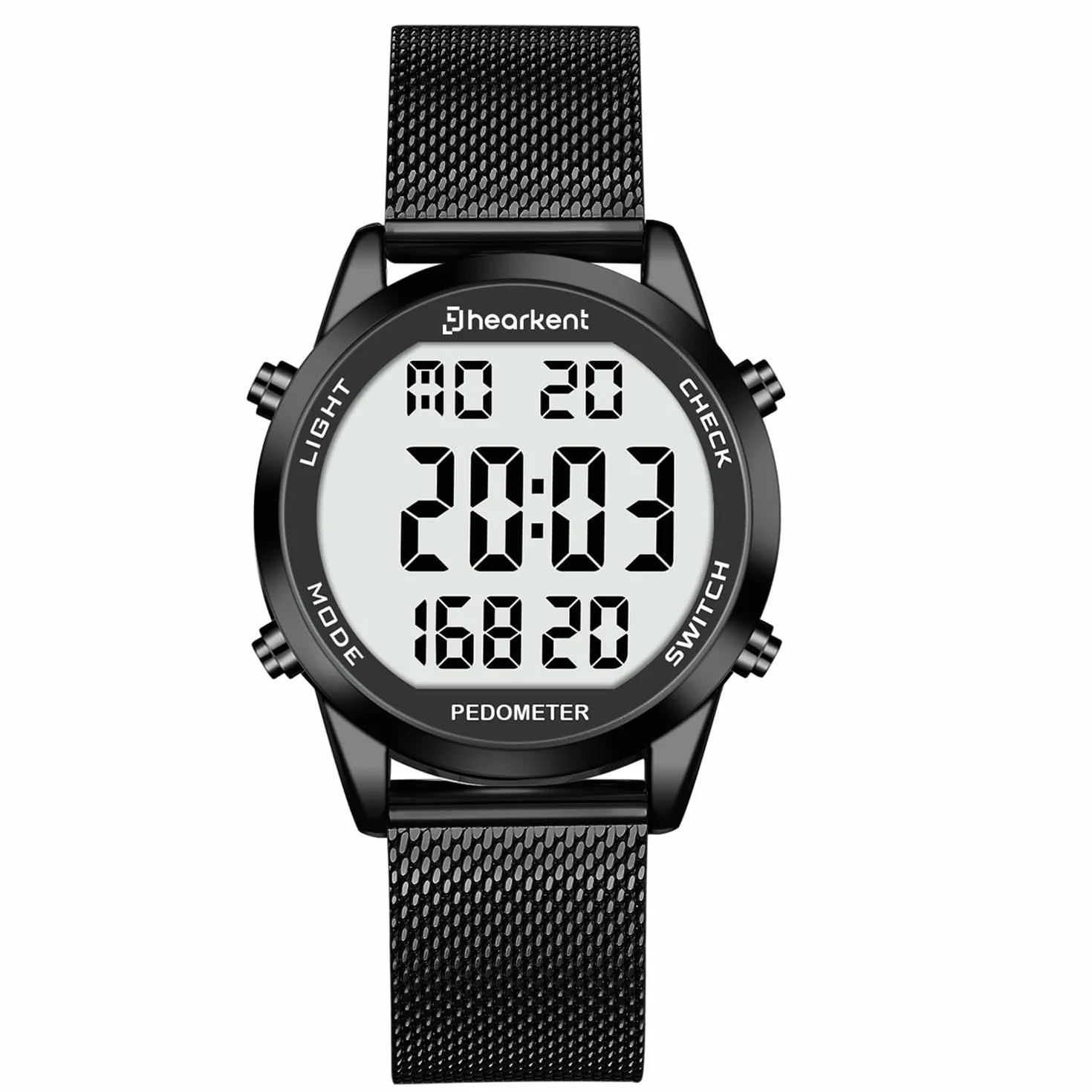 Reloj podómetro, resistente al agua, reloj digital, sin Bluetooth y aplicación, reloj para personas mayores con podómetro, contador de calorías, reloj deportivo para caminar/correr