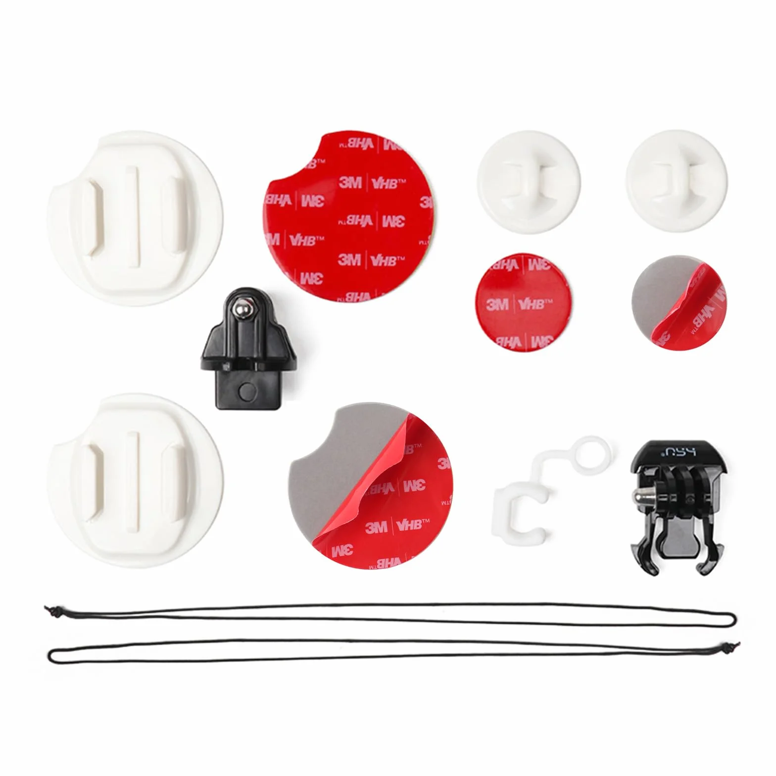 HSU Soporte de Surf para GoPro, Soporte Adhesivo Plano para Hero 13/12/11/10/9/8/7/6/5/4/3, Incluye Correa de Seguridad y Enchufe de Bloqueo FCS