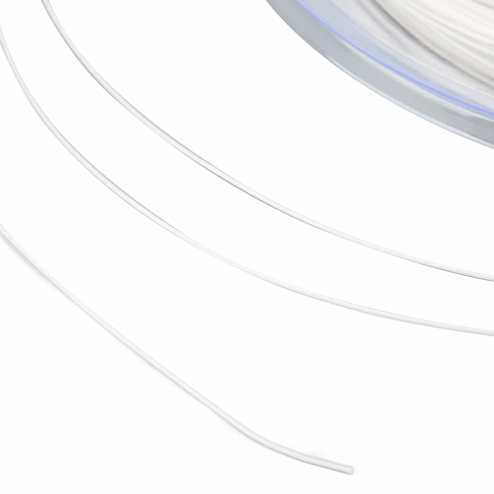 Keenso Cuerda de Raquetas de Bádminton POWERTI BX70, Cuerda de Raqueta de Bádminton de Nailon de Alta Elasticidad, Cuerda de Bádminton de 0,7mm, Carrete de 200m (Blanco)