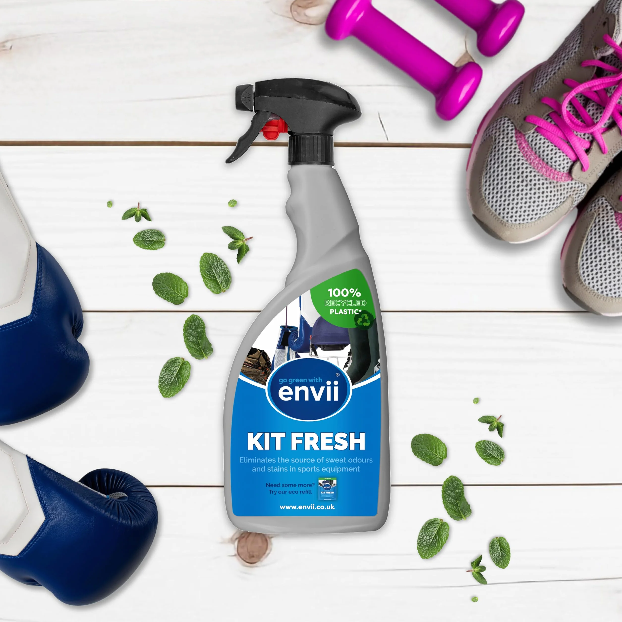 Envii Kit Fresh Ambientador y Desodorante Enzimático para Zapatos, Guantes de Boxeo, Calzado Deportivo - 750 ml