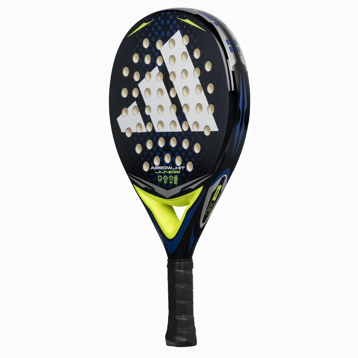 Pala de pádel adidas Arrow Hit Junior Azul, Forma Redonda,Goma eva Soft Performance,Fibra de Vidrio