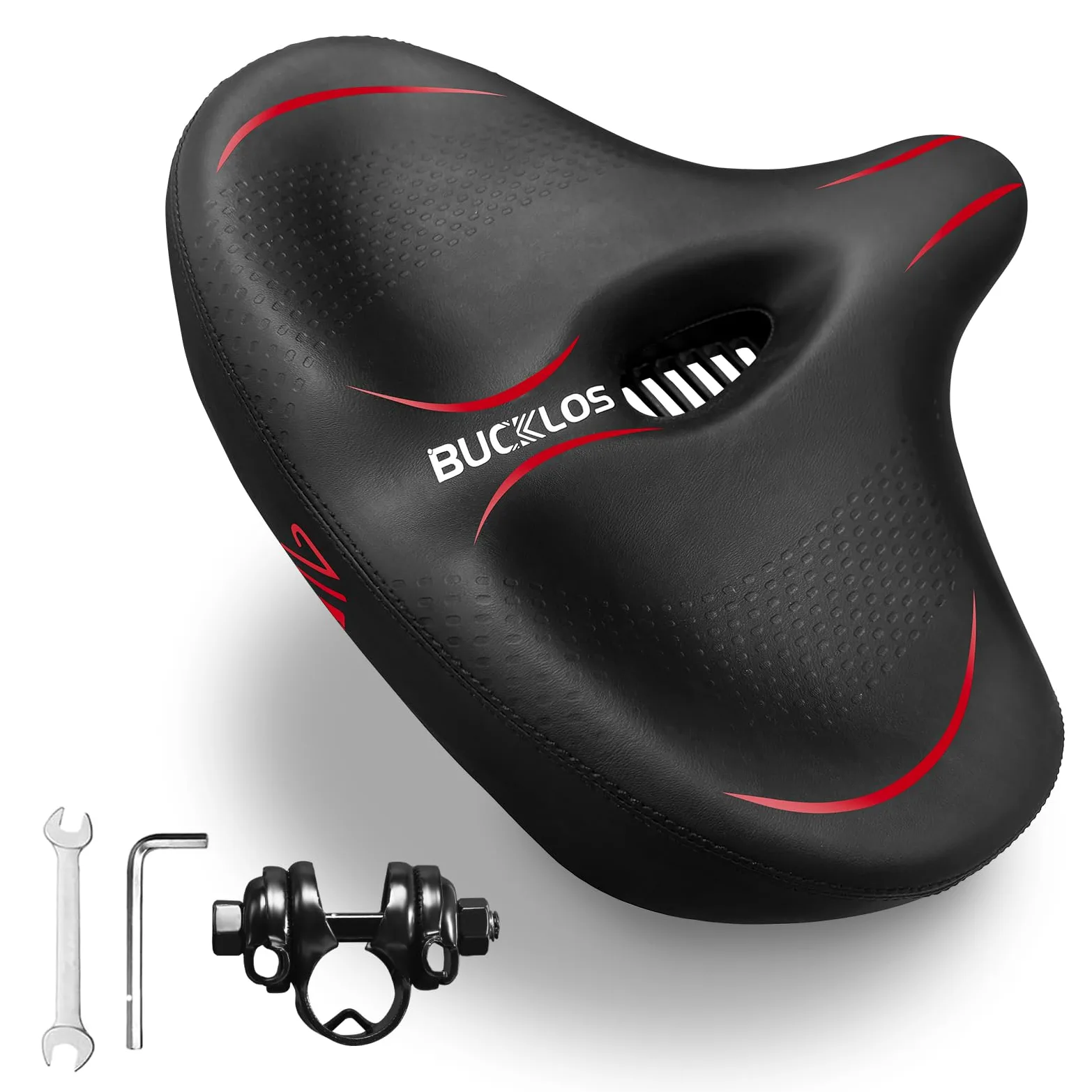 Sillín de bicicleta Versized, cómodo y ancho con acolchado de espuma suave para mujeres y hombres, sillín ergonómico para bicicleta de montaña, bicicleta de ciudad, bicicleta de carretera y