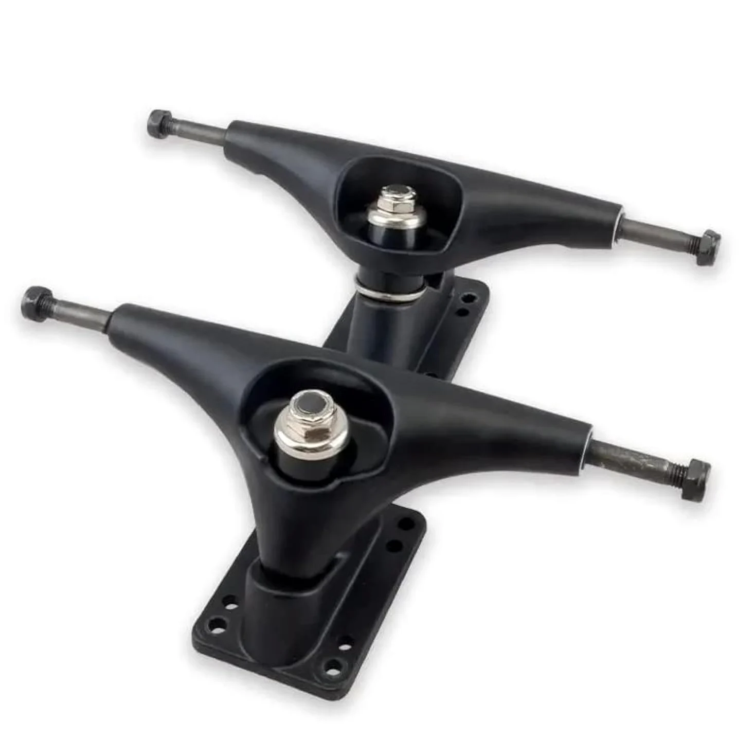 Ejes de Surf Negros para Surfskate. Surftrucks Tipo Carver CX Tamaño 6,25" /15,87cm. Juego de Ejes Longboard Monopatin Skate Cruiser V6 Yow Trucks C7 C5
