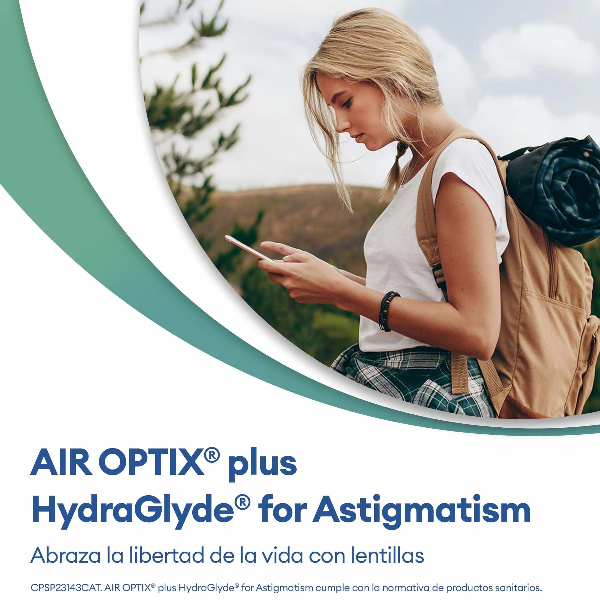 Air Optix plus HydraGlyde for Astigmatism Lentes de contacto tóricas reemplazo mensual Pack 3 R 8.7 mm D 14.5 mm cilindro -0.75 eje 120 -2.5 Diopt