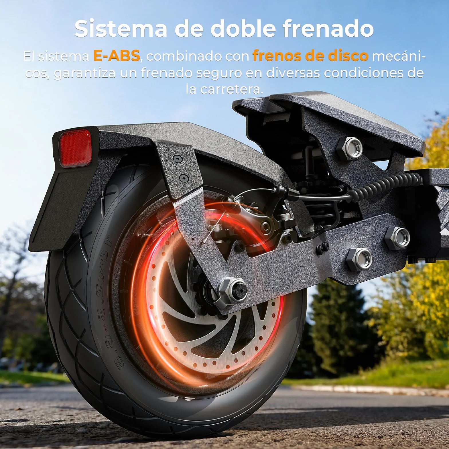 Patinete Eléctrico, Ausom Gosoul 2/Gosoul 2 Pro, 90KM /70km Autonomía, Batería 48V, Suspensión ShocFree, Neumáticos 10", Frenos de Disco+E-ABS, Scooter eléctrico