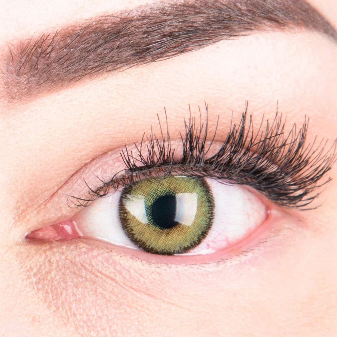 GLAMLENS Mirel Green lentillas de colores verdes 1 par hidrogel de silicona 90 Días Sin Graduación