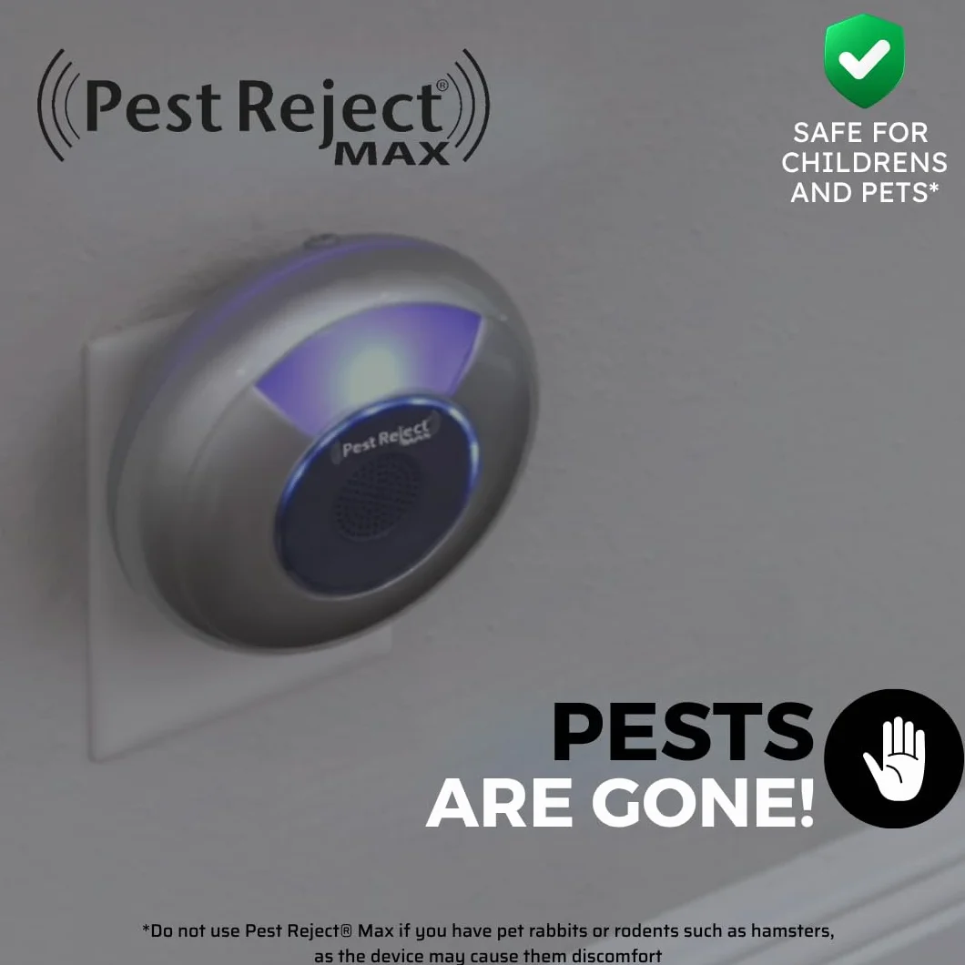 Repelente de plagas Electromagnético Ultrasonido Frecuencia Variable MAX 1 Unidad