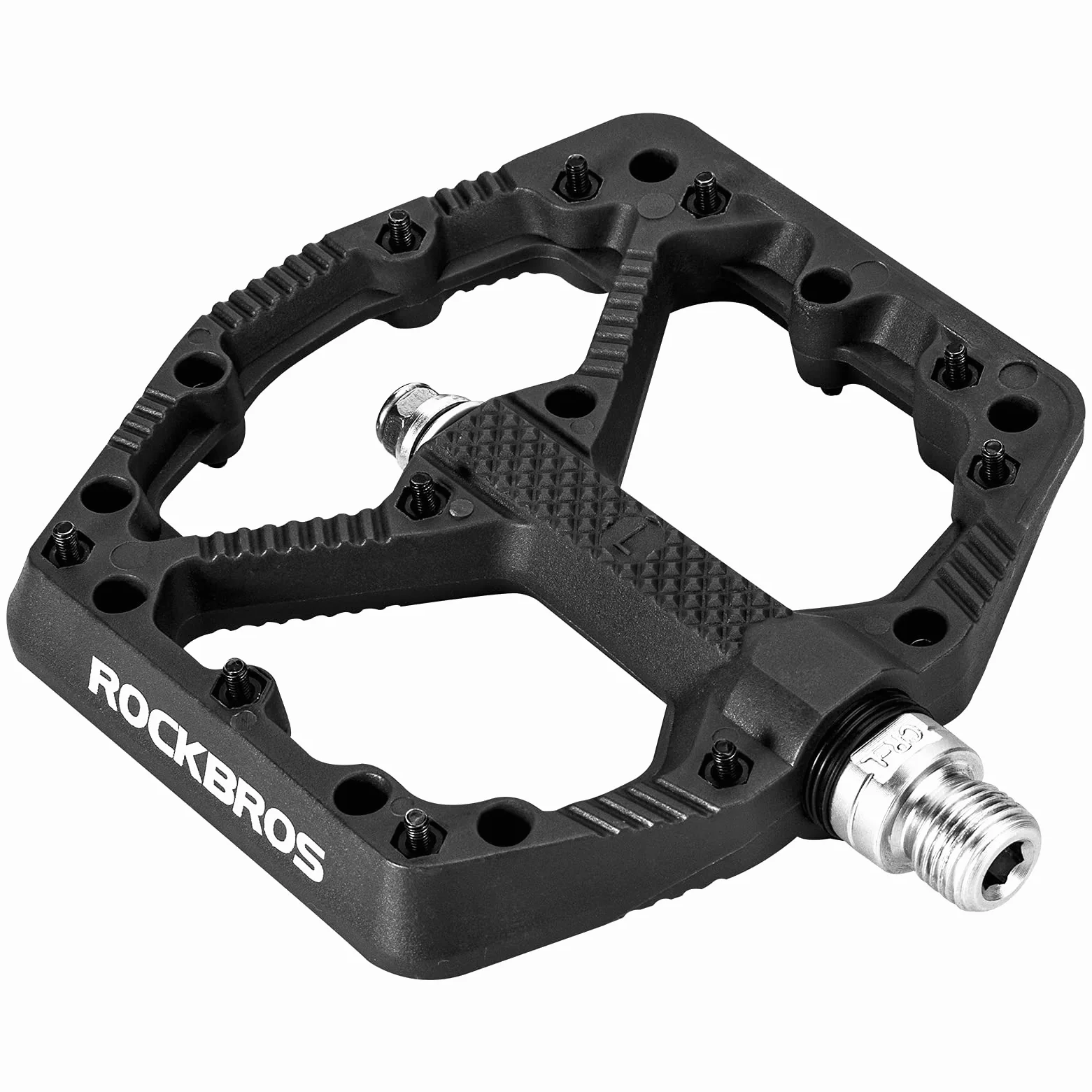 ROCKBROS Pedales de Bicicleta de Nylon, Gran Plataforma Antideslizante, para MTB Bicicleta Carretera BMX, 9/16 Pulgadas