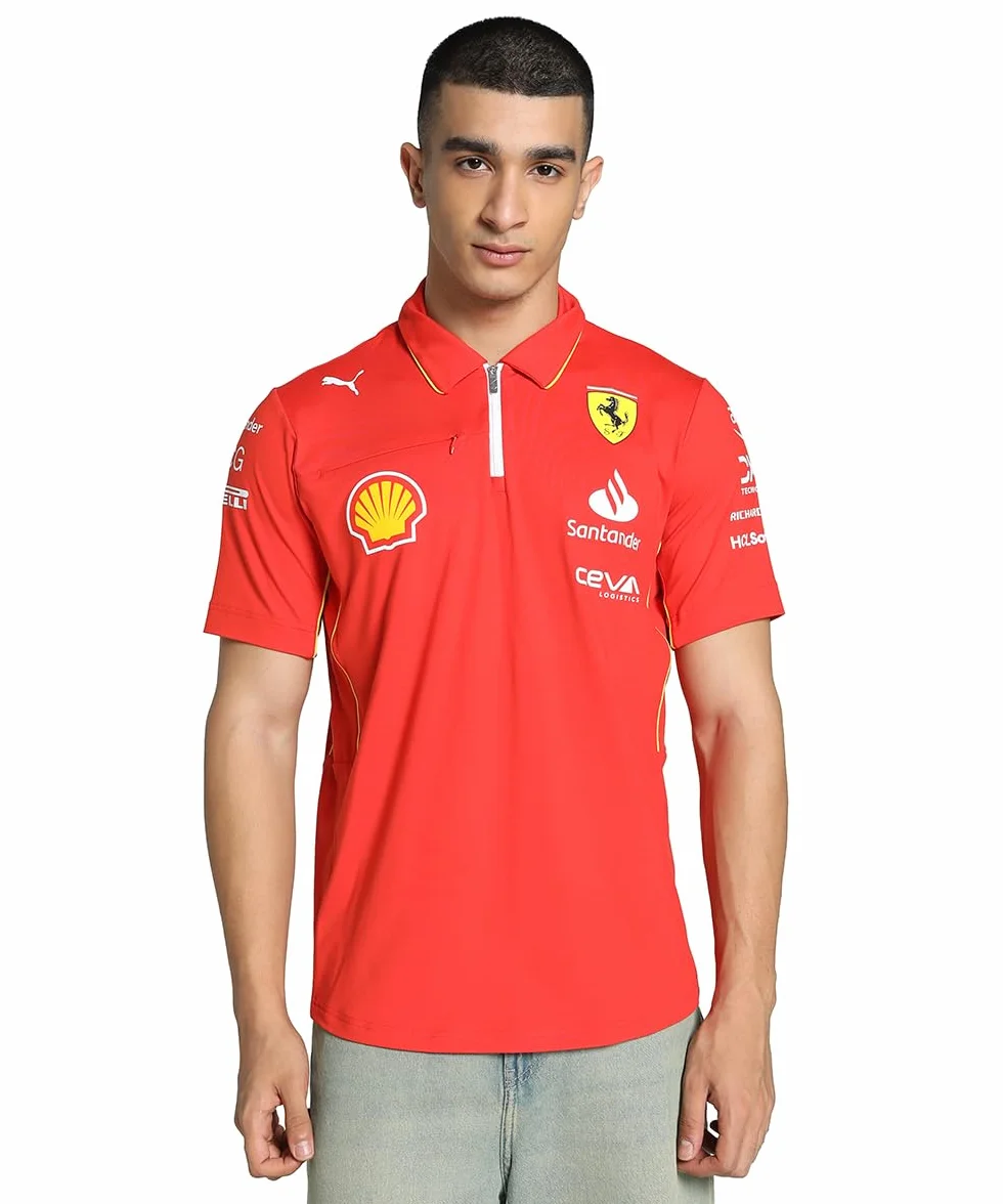 Polo del Equipo Profesional Scuderia Ferrari 2024 para Hombre - Rojo