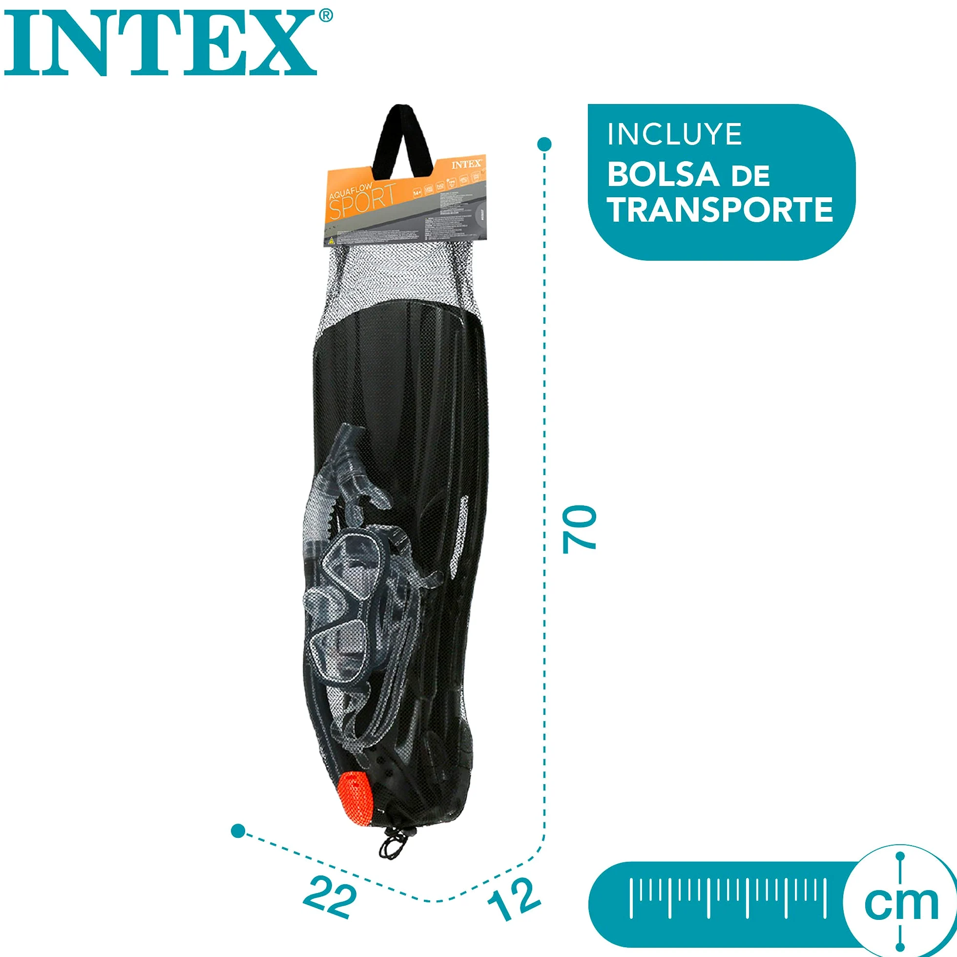 Intex 55657, Set para buceo Reef Rider Sports, Unisex niños, Multicolor, Talla 41-45