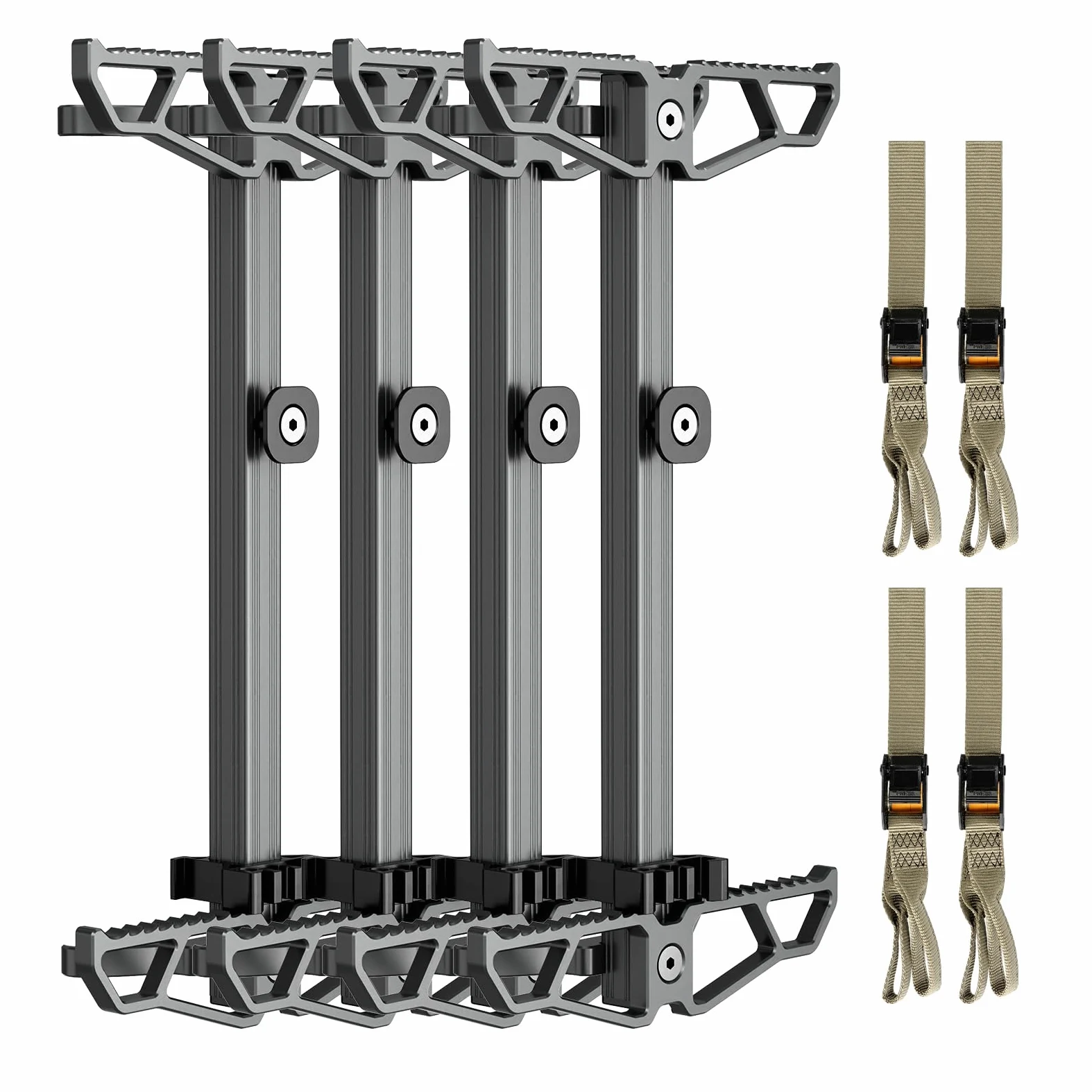Bastones de escalada plegables de aluminio antideslizantes para caza