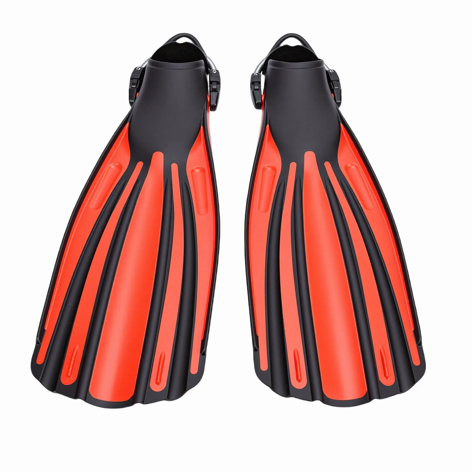 Aletas de Buceo Largas Profesionales, Aletas de Buceo TPR Ajustables para Profundo, Natación y Surf, Diseño sin Costuras para Propulsión y Eficiencia
