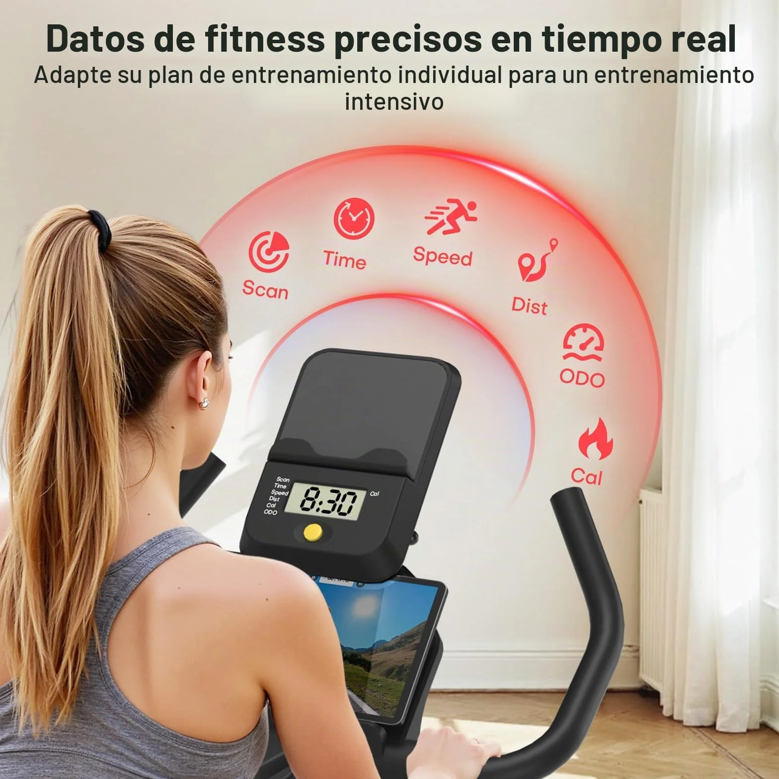 CHAOKE Bicicleta Estática Magnética con APP, Bicicleta de Spinning Profesional para Casa, Entrenamiento de Ciclo Indoor Silencioso, Asiento Ergonómico, Pantalla LCD, Carga 150kg