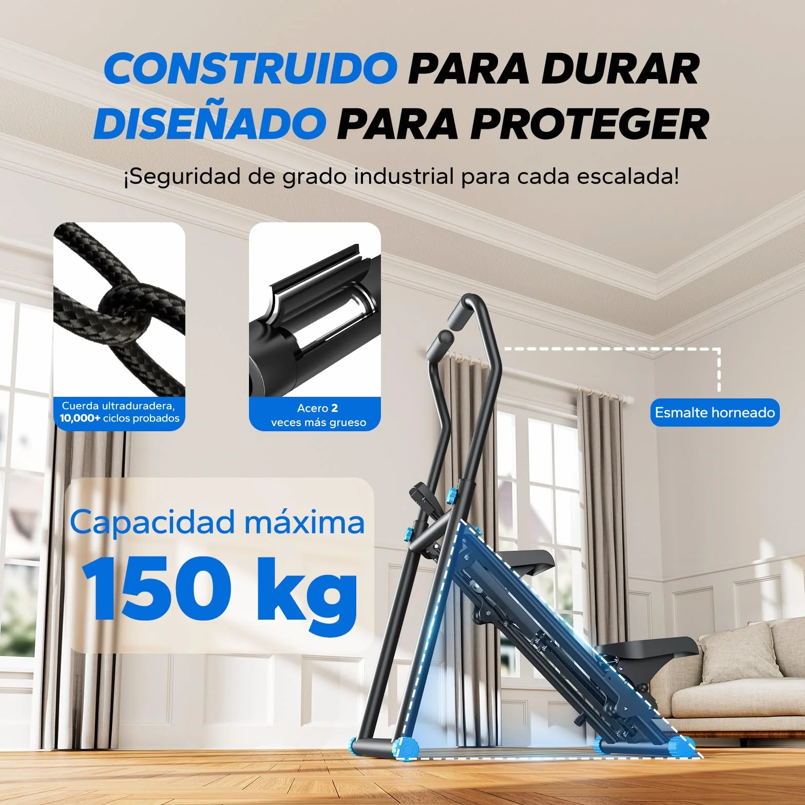 MERACH Stepper,2025 Stair Stepper Pro,Stepper de Fitness para Apartamento en Casa con Resistencia Ajustable de 3 Niveles,Maquina de Subir Escaleras Deportivo Cardio Plegable con Manillar Ajustable