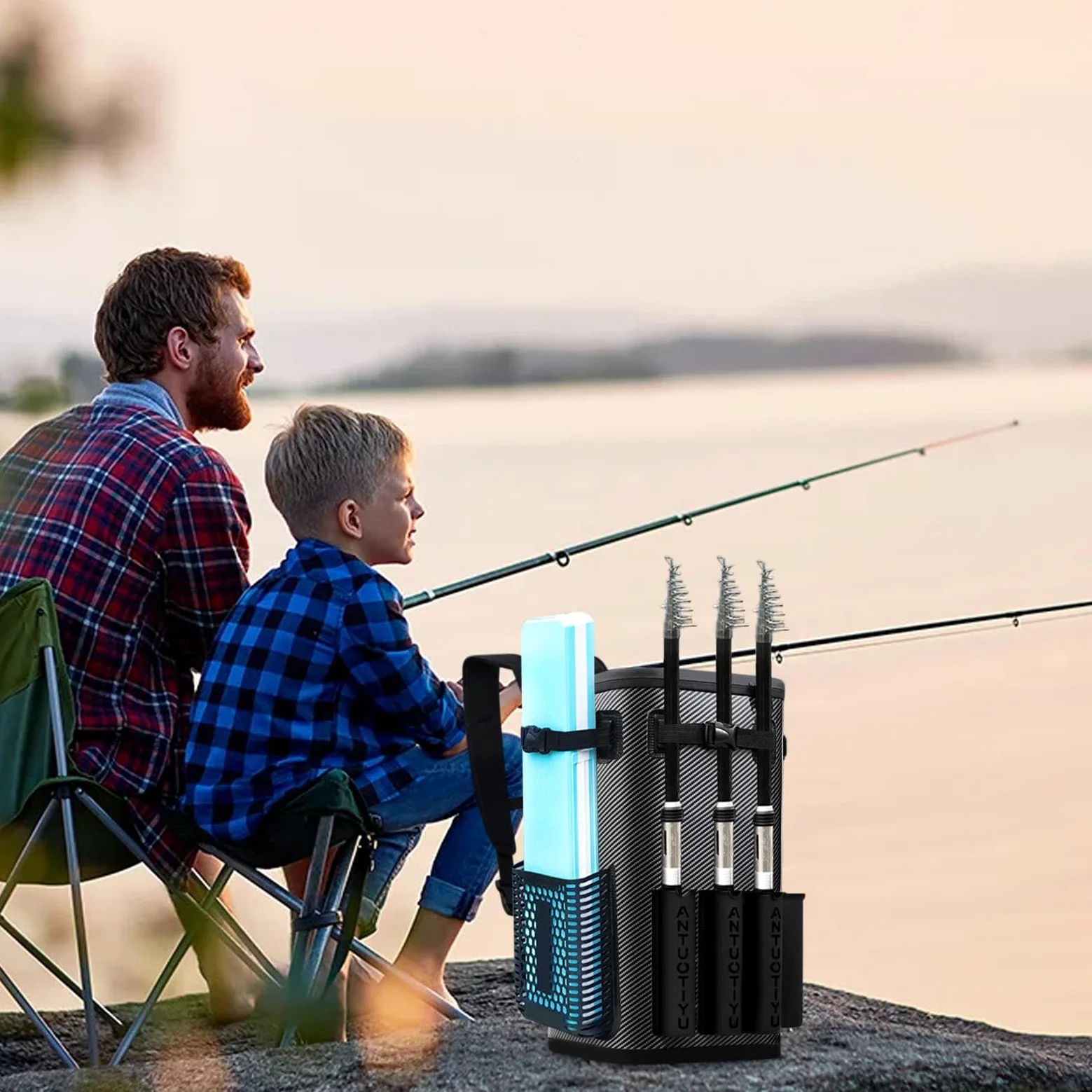 Mochila para Aparejos, Mochila Impermeable de 49 L, Mochila para Aparejos | de pesca, mochila de aparejos de pesca, mochila de pesca para hombres, paquete de equipo de pesca para mujeres, aparejos