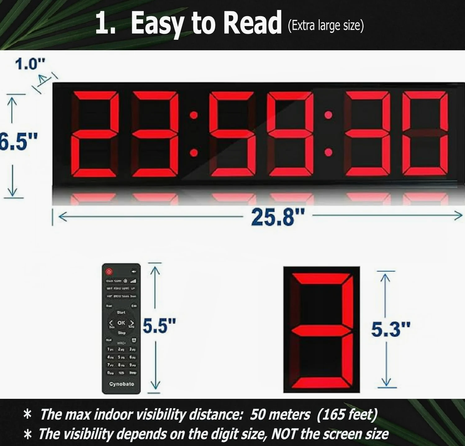 Reloj de carrera con trípode de 5.6 pulgadas, temporizador de carreras, reloj digital de cuenta regresiva, con temporizadores de entrenamiento de intervalos de gimnasio, cronómetro, para
