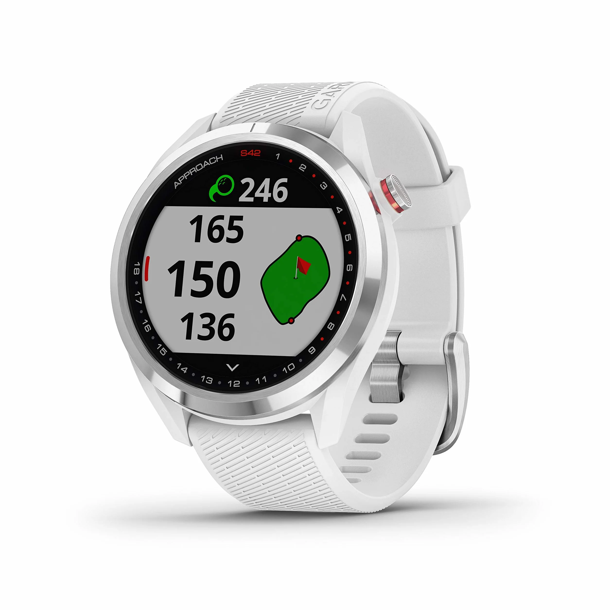 Garmin Approach S42 GPS Golf Watch Silver/White