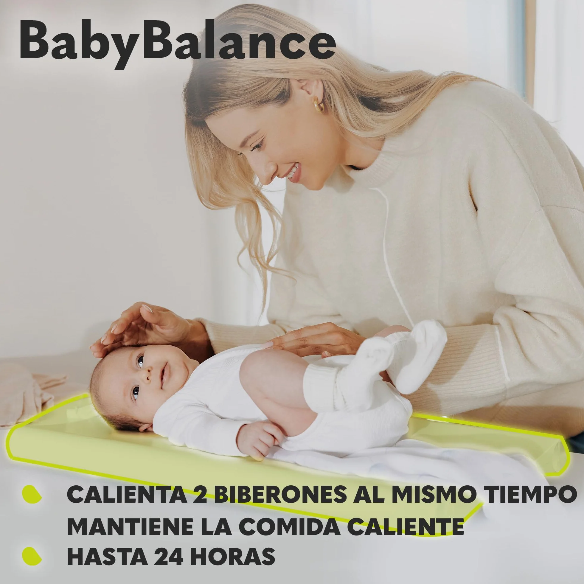 LIONELO BABYBALANCE Báscula electrónica para bebés hasta 20 kg, pantalla grande, pesaje preciso en 5 g