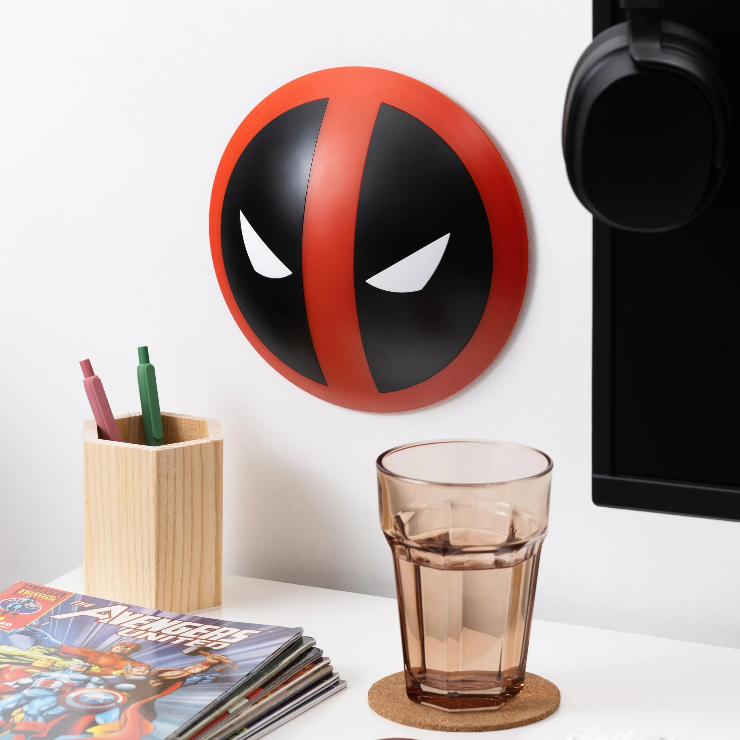 Lámpara Logo Deadpool Luz de Escritorio Oficial Toque Regalo Fans Marvel
