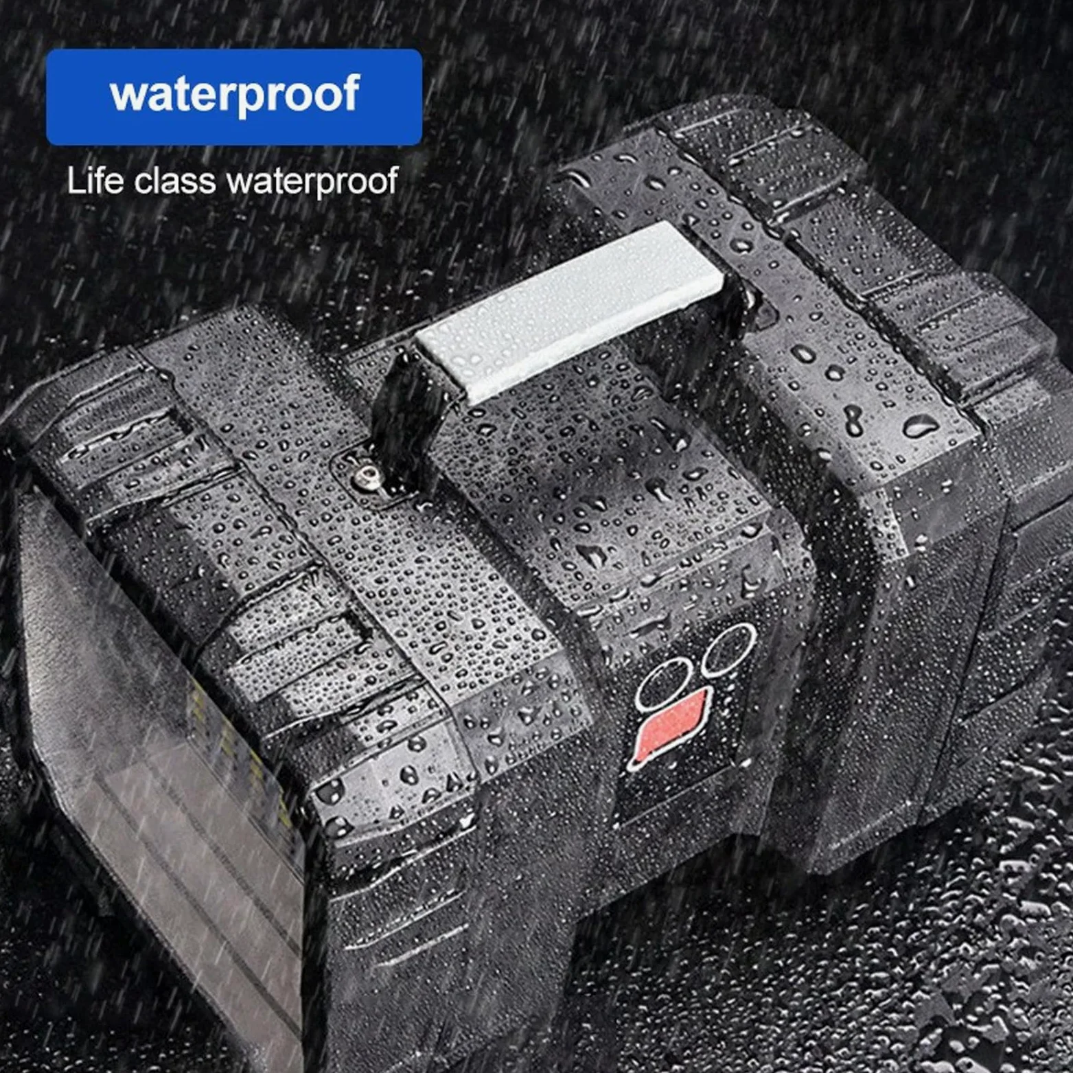 Linterna de Camping LED, Antorcha Recargable, Luz de Camping Linterna multifunción de 4800 mAh, Linterna LED Linterna de Mano Potente a Prueba de Agua, para Acampar, Uso en el Trabajo en casa black