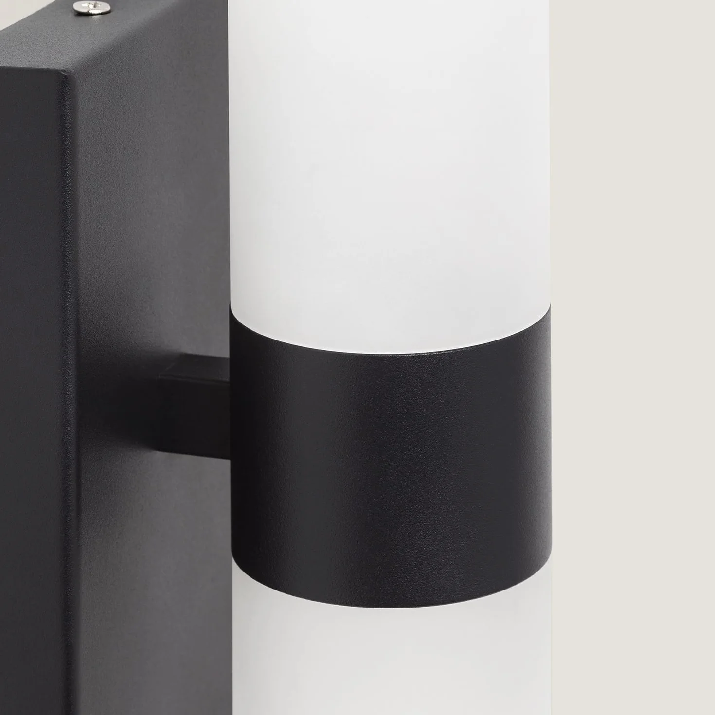 LEDKIA LIGHTING Aplique de Pared Baño Aluminio PC Arvery Negro Decoración