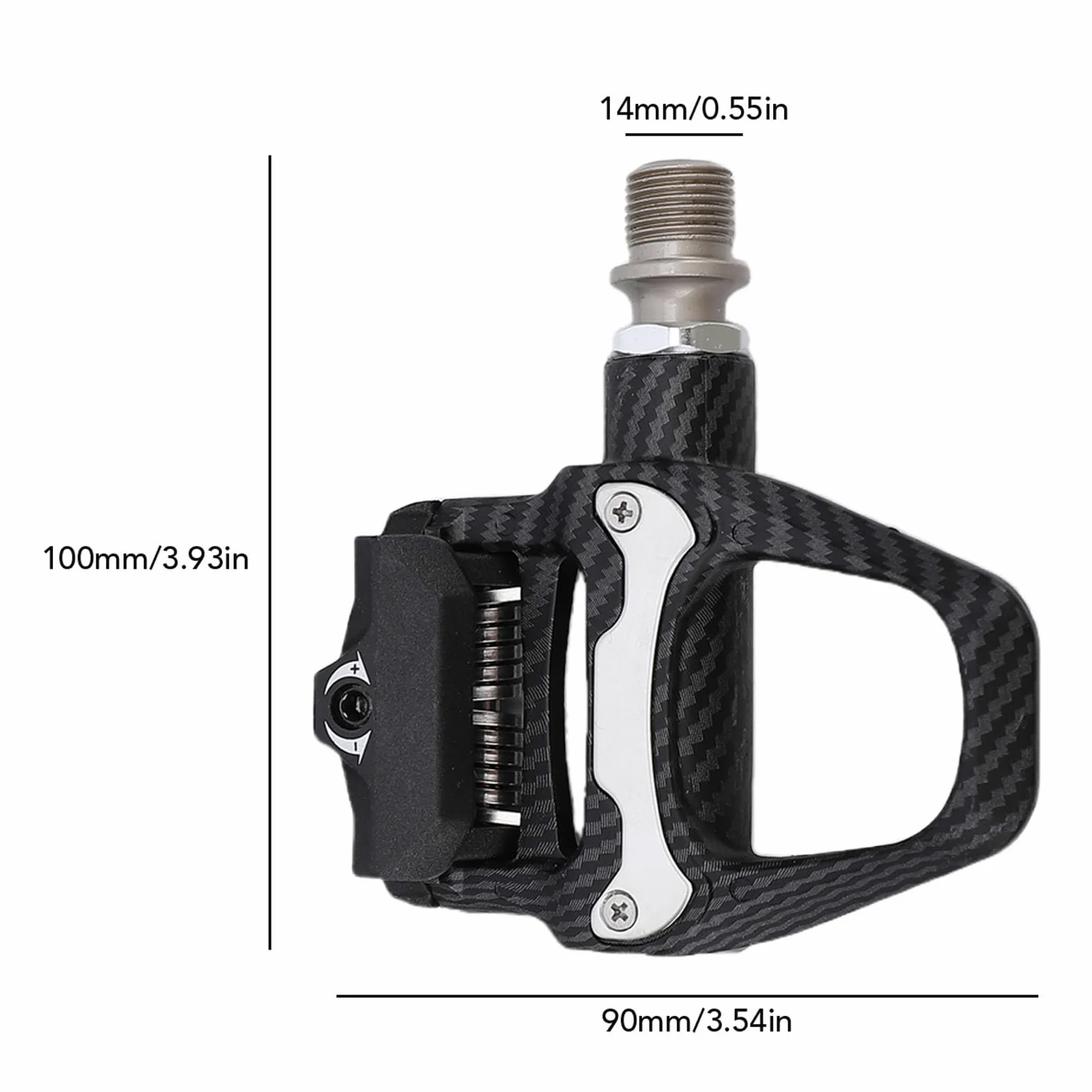 Naroote Pedales para Bicicleta de Carretera, Pedales Automáticos de Aleación de Aluminio para Bicicleta de Montaña con Calas, Rosca de 9/16 Pulgadas, Plataforma Ancha para Ciclismo