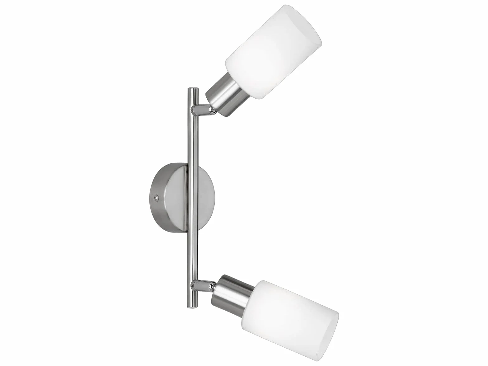 Reality Mars Focos 2 luces E14 40W 230V IP20 metal níquel mate 21x25,5cm
