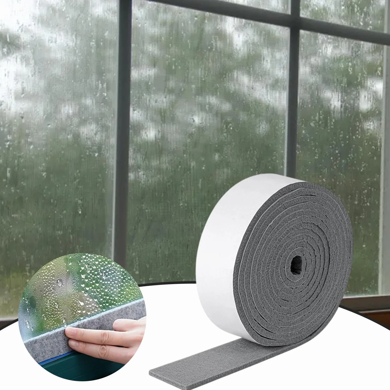 Tiras antihumedad para ventana Byeaon, absorbentes de condensación, reutilizables, 4 x 200 cm