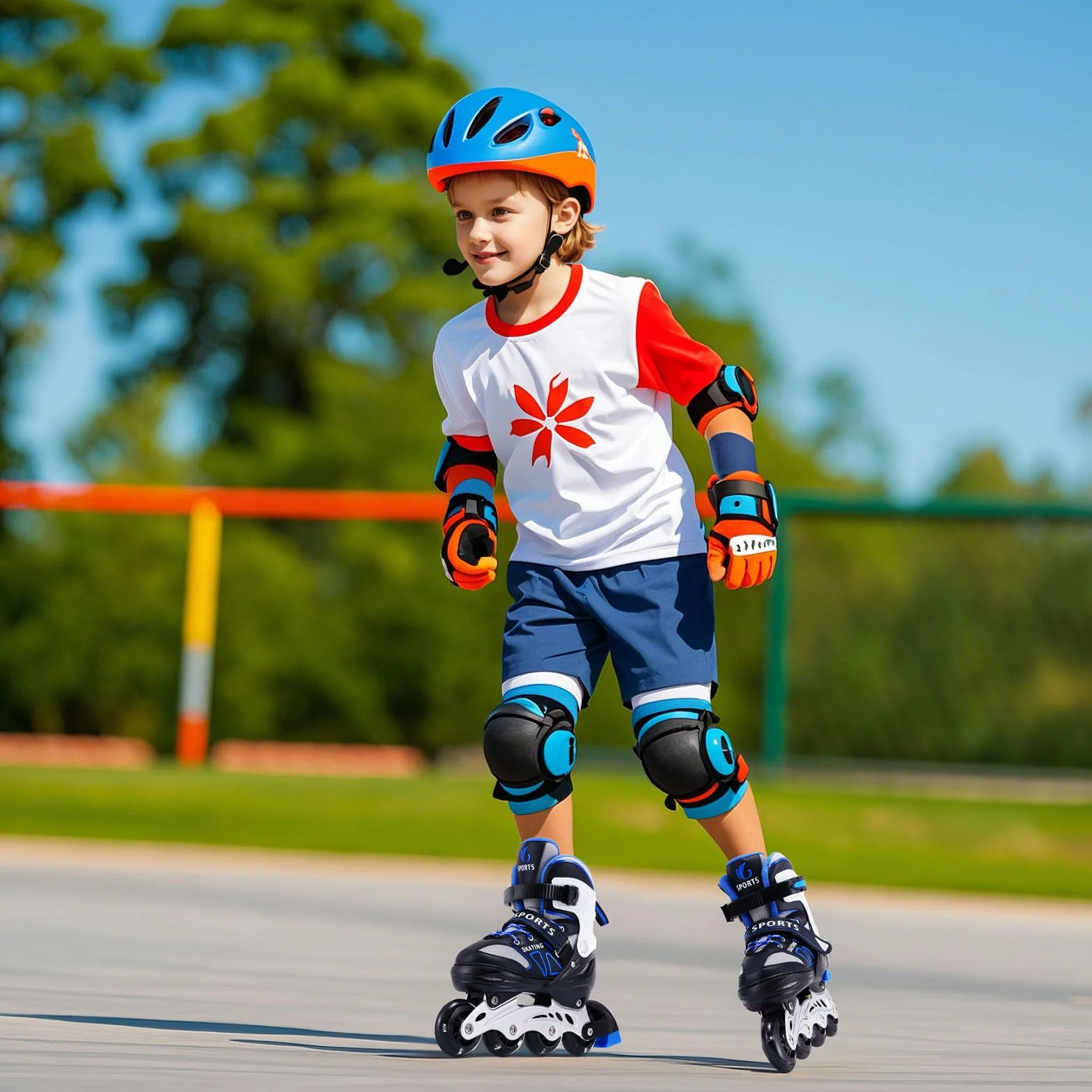 Patines en Línea Ajustable para Niño con Ruedas de Iluminación, Tallas Ajustables para Principiantes