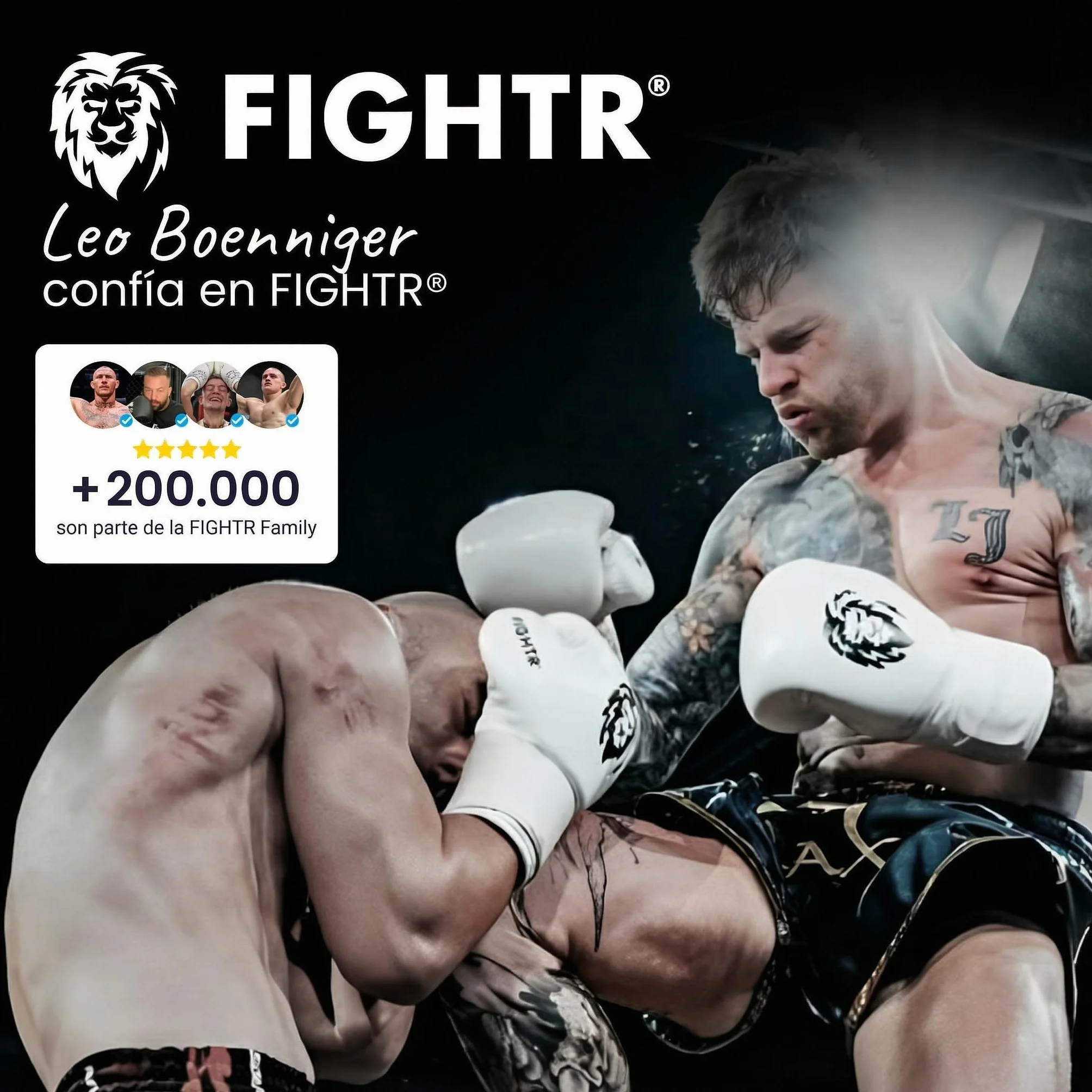 FIGHTR® Guantes de Boxeo 8-16 oz para Boxeo MMA Muay Thai Kickboxing con Bolsa de Transporte