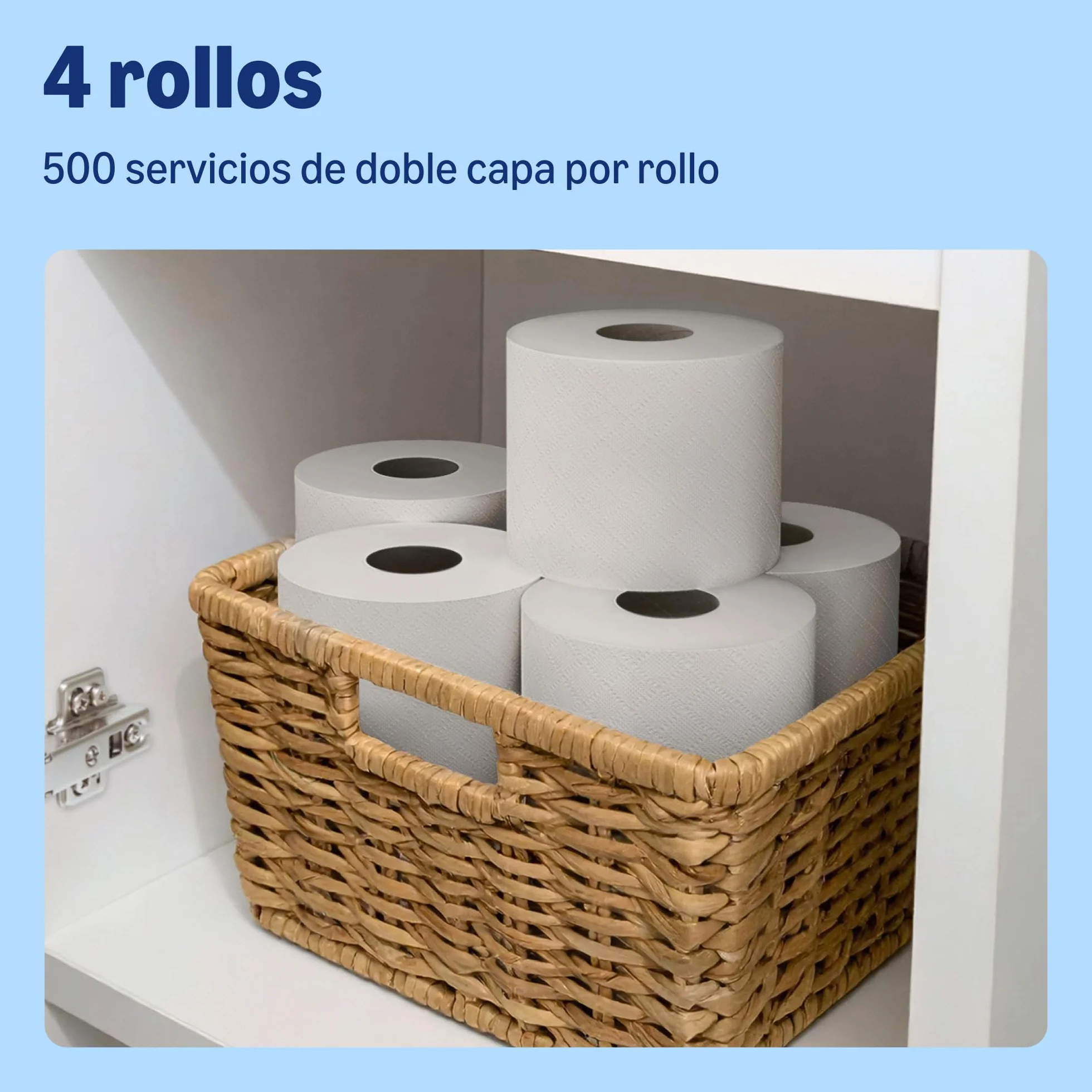 Amazon Papel higiénico Maxi Roll 2 capas 500 desgarros por rollo 4 rollos FSC