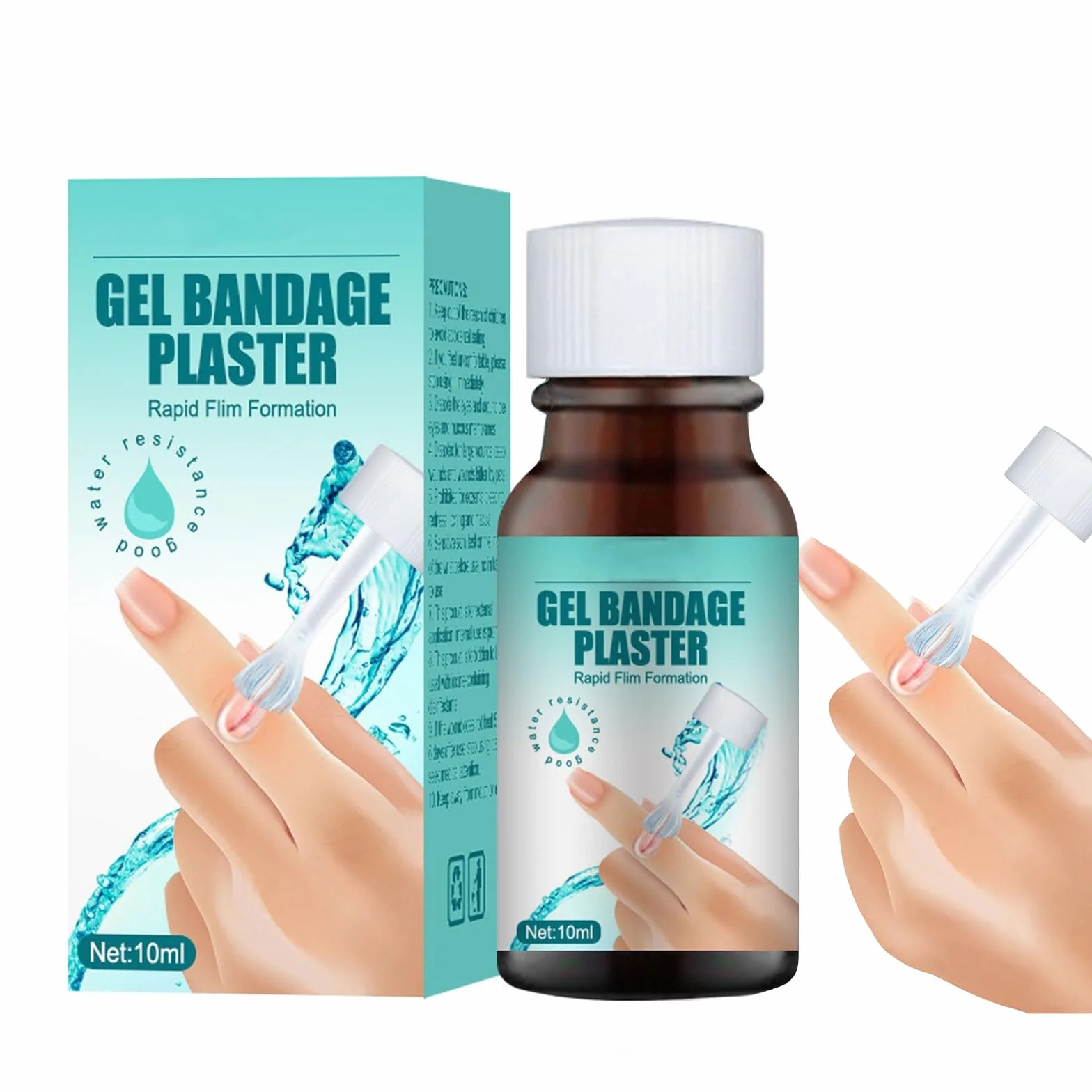 Yeso líquido para heridas, vendaje líquido de gel impermeable transpirable para cortes menores