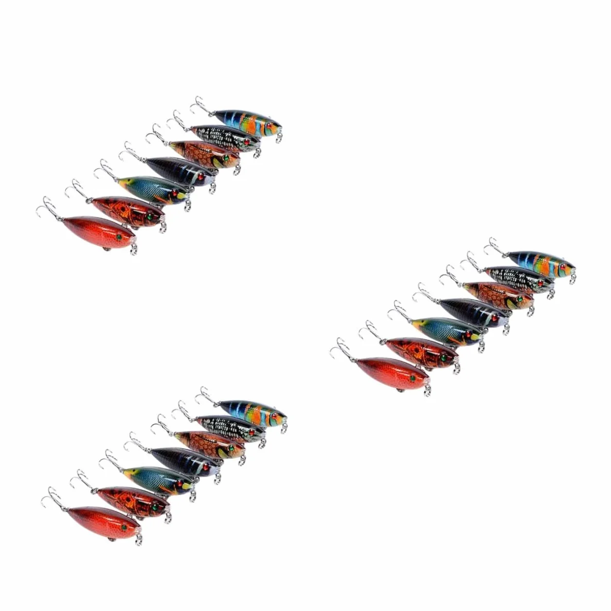 Toddmomy Lápiz Flotante Cebo Duro Señuelos Bajos Juego De Señuelos De Pesca Señuelo Bajo Cebos con Agudos Fuertes Cebos Flotantes Señuelos De Pesca Duros Pintados