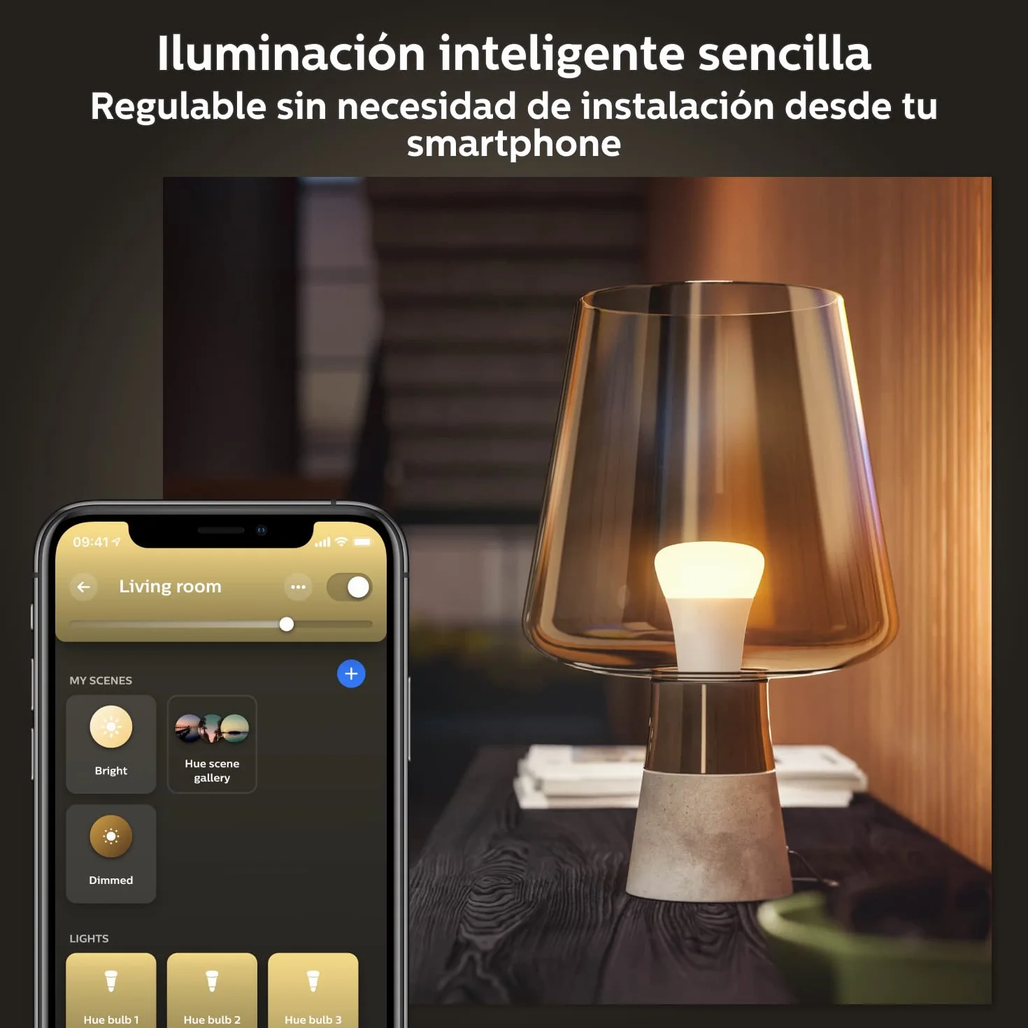 Philips Hue Bombilla LED Inteligente E27 9W 800 Lúmenes Regulable Bluetooth Zigbee Alexa
