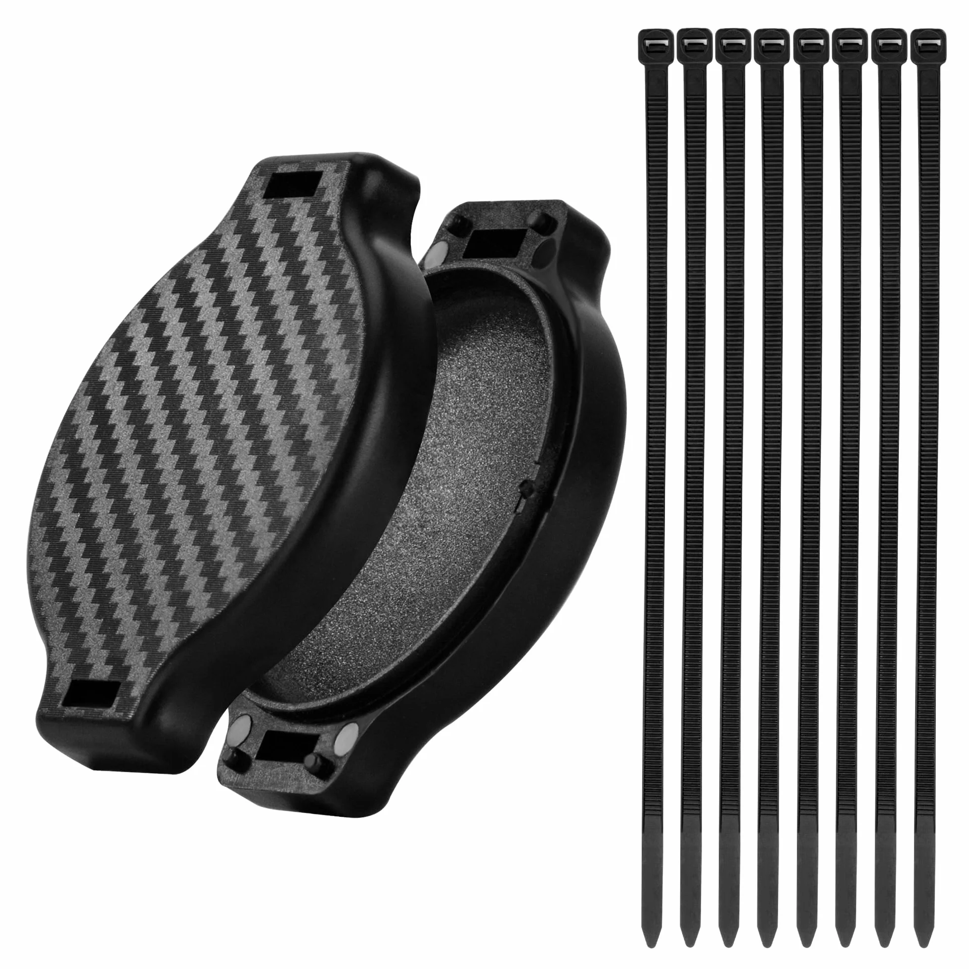 Soporte Bicicleta para AirTag Soporte de Localizador con 8 Bridas para Bicicleta de Montaña Bicicleta Eléctrica Negro