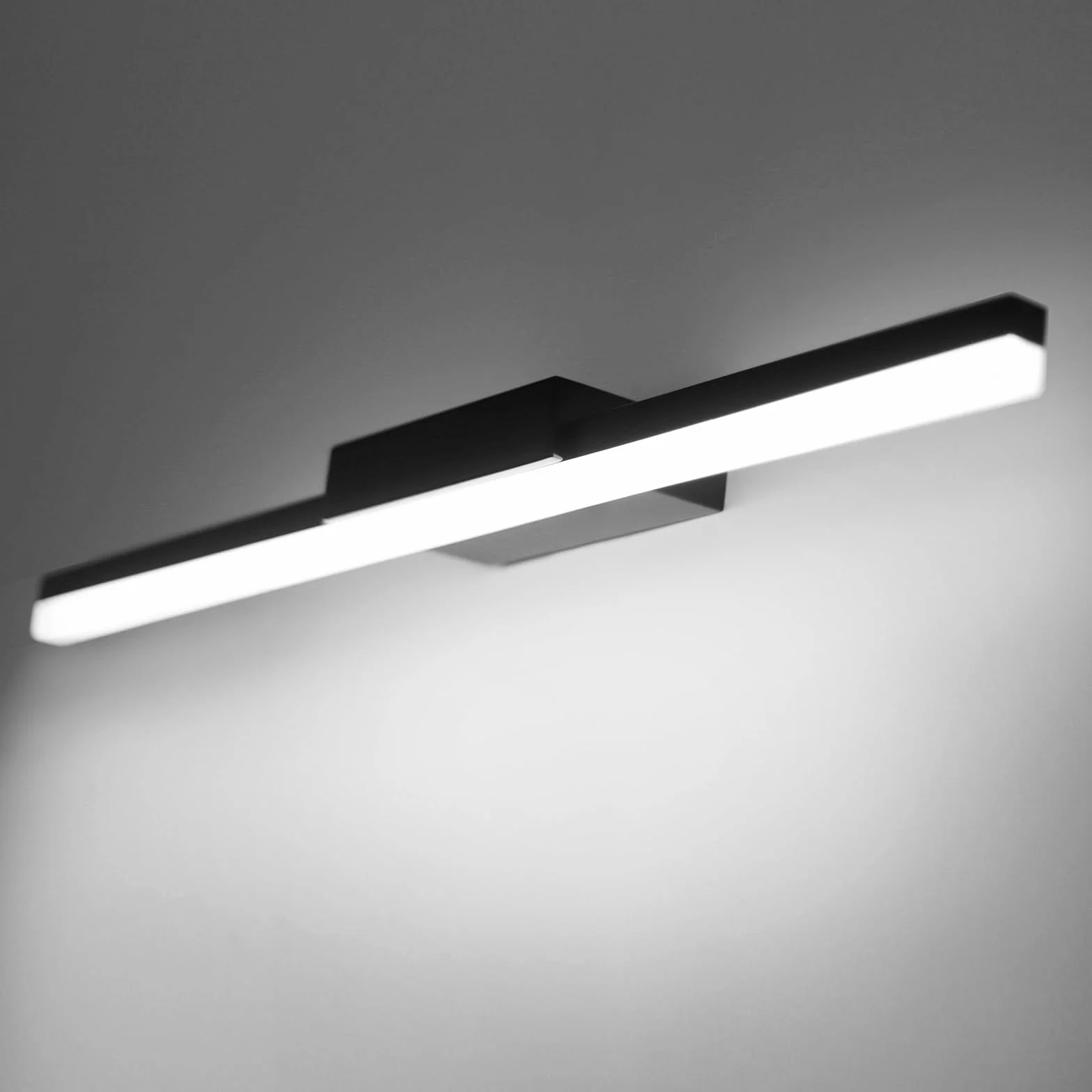 Lámpara de Espejo Baño LED 56 cm 14W 1200LM 230V IP44 Negro Blanco Frío 6000K