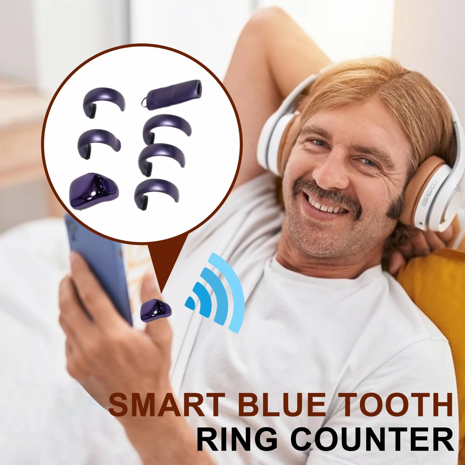 Anillo contador de oración digital portátil LCD digital contador anillo de dedo | Contador de dedos inteligente para oraciones de golf, tejer, ganchillo, oración y fitness