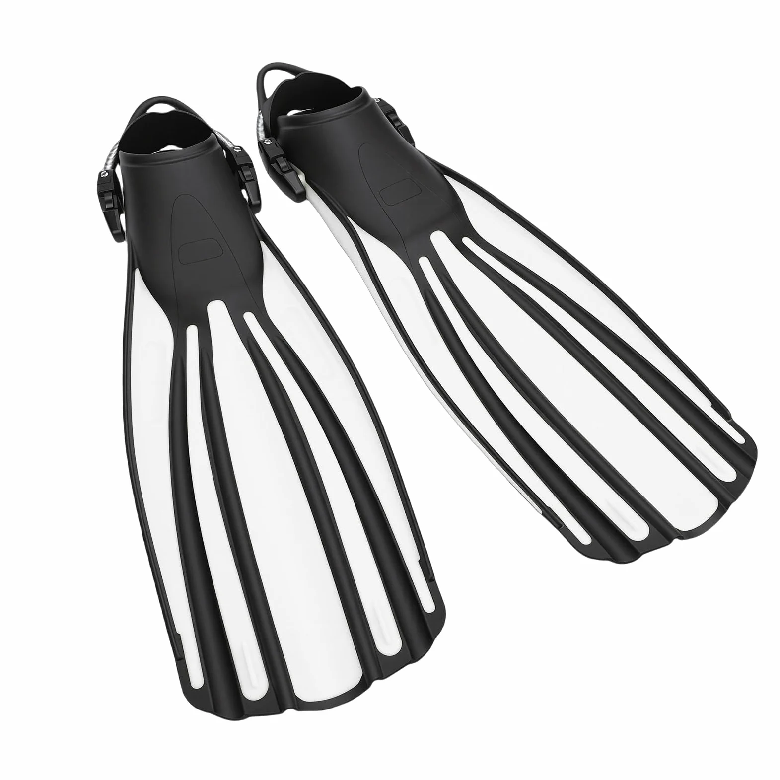 1 par de Aletas de Buceo, Aletas de Snorkel TPR Ajustables para Deportes Acuáticos de Natación