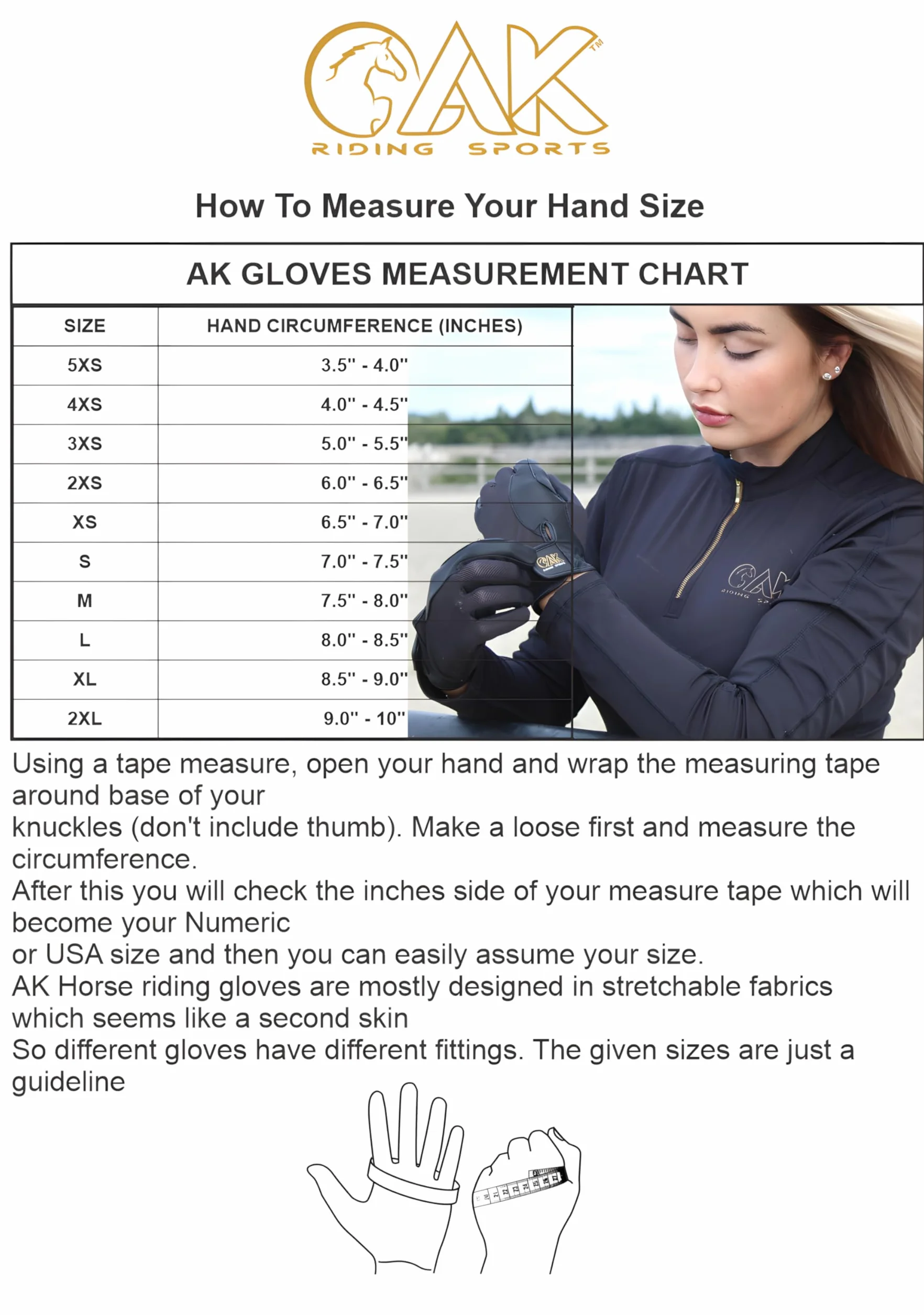 AK Horse Riding Gloves for Competition & Dressing with Crystal Diamante AKRS-6366