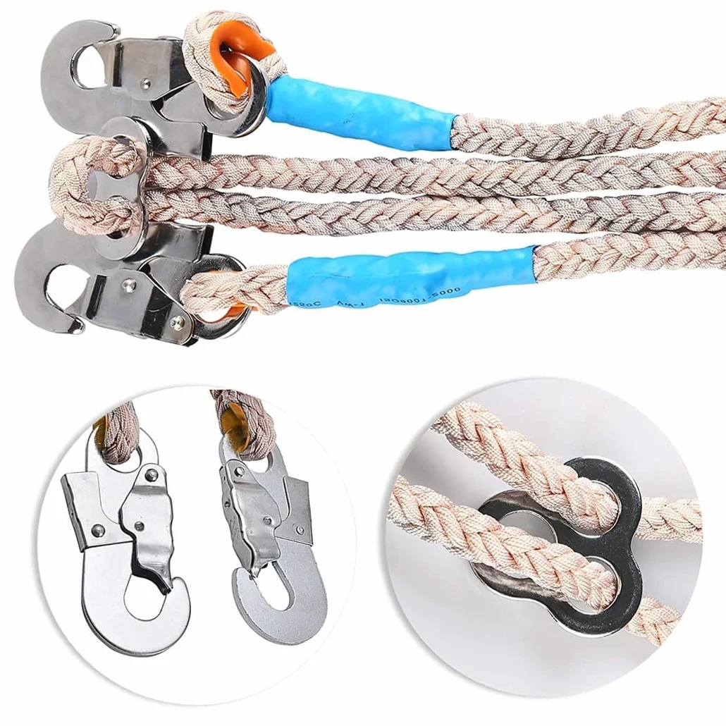 Crampones de árbol con 2 Engranajes y Correas de Seguridad de 5 Puntos, Juego de trepadores de árboles con crampones Altura Ajustable de la Pantorrilla, fácil de Usar para Recoger Frutas