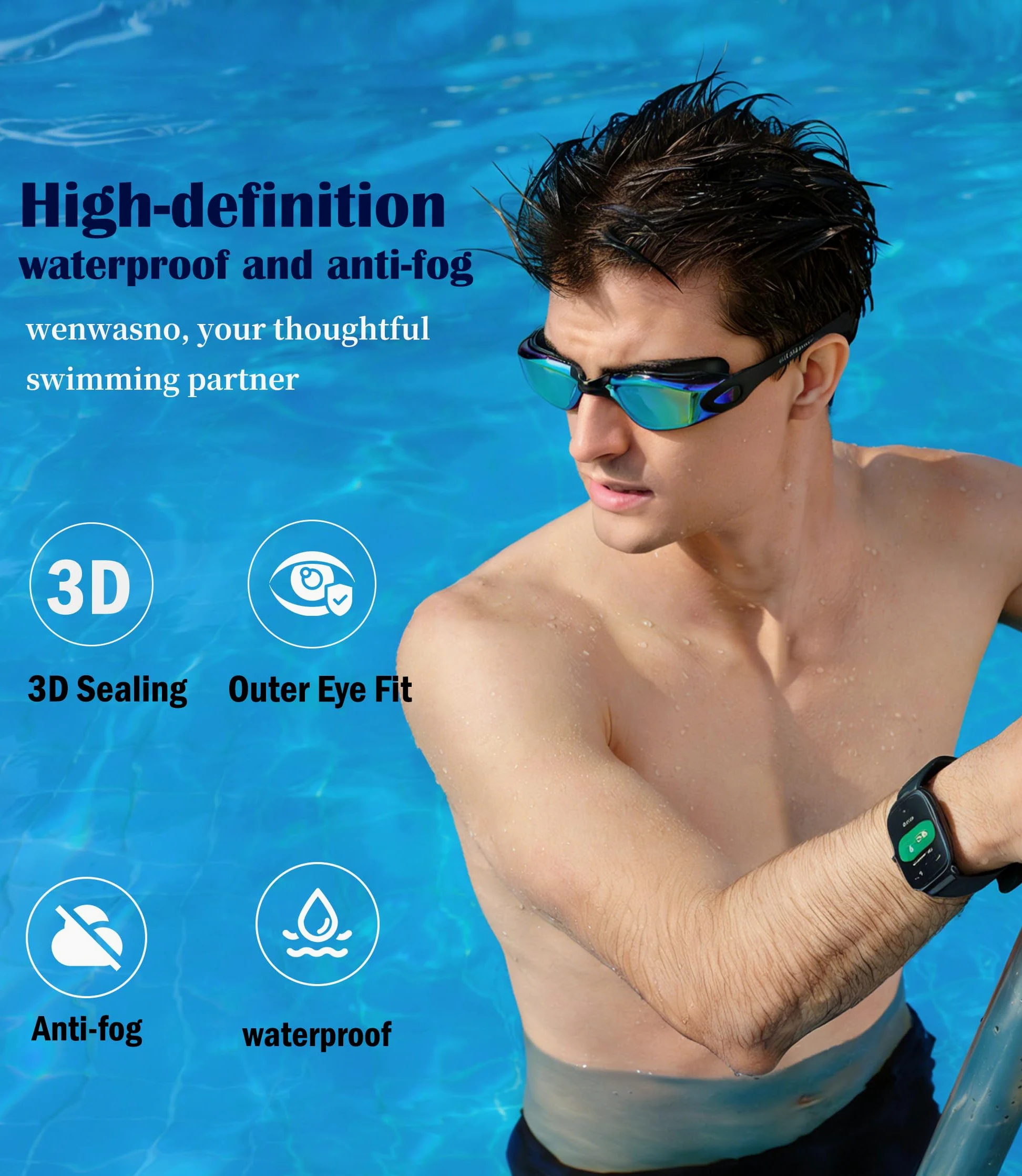 Gafas de natación unisex para adultos