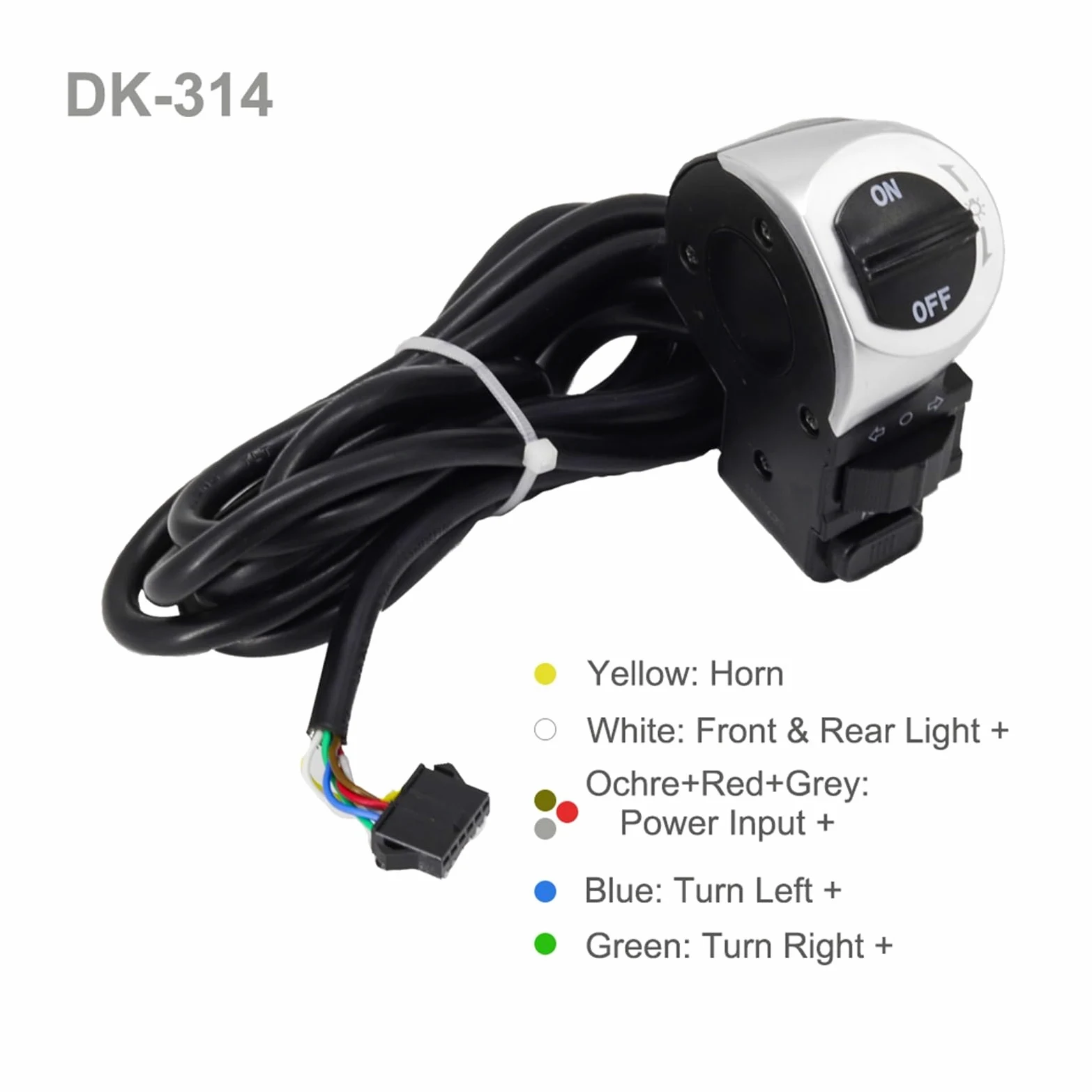 Juego de Luces de Freno y Luces de Giro for Bicicleta eléctrica, Entrada de 24V, 36V, 48V, for Bicicleta eléctrica, con bocina y luz Trasera de Giro