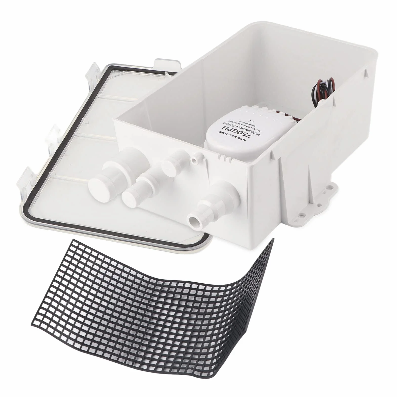 Bomba De Sumidero Para Ducha 750GPH Con Flotador Automático Y Múltiples Entradas DC 12V/24V Para Barcos Y Yates Compatible Con Y Rule Ideal Para Drenaje De Aguas Residuales