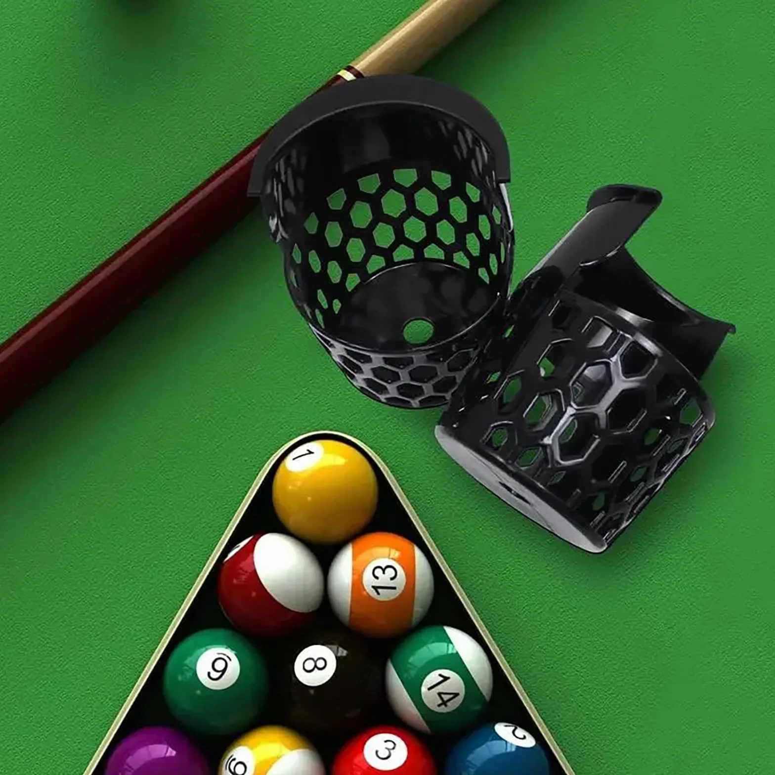 Bolsillos De Billar Redes Bolsa Resistente Negro 6 Cestas Mesa Estándar