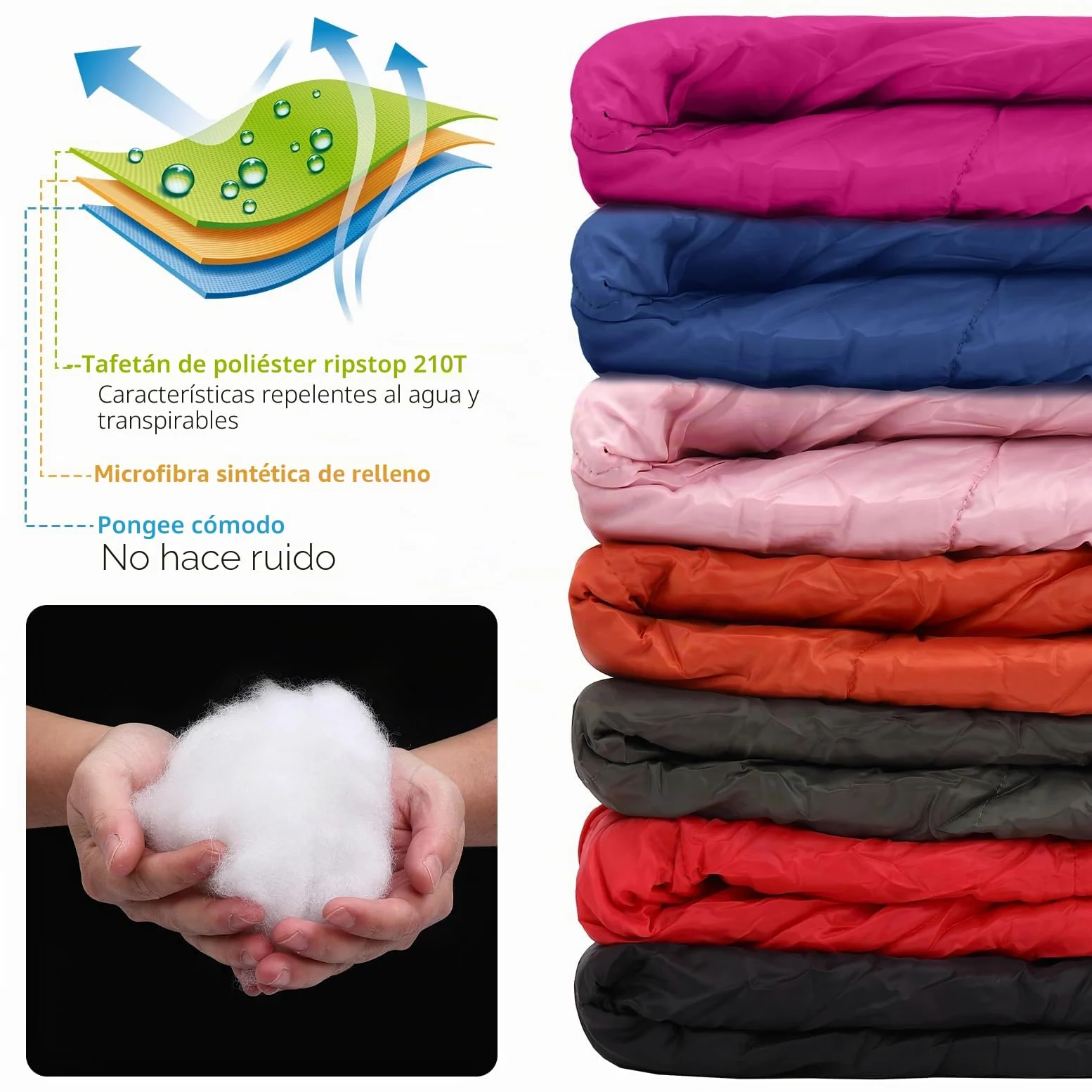 JAICOM Saco de Dormir Momia Ultraligero Cálido Paquete Pequeño Camping
